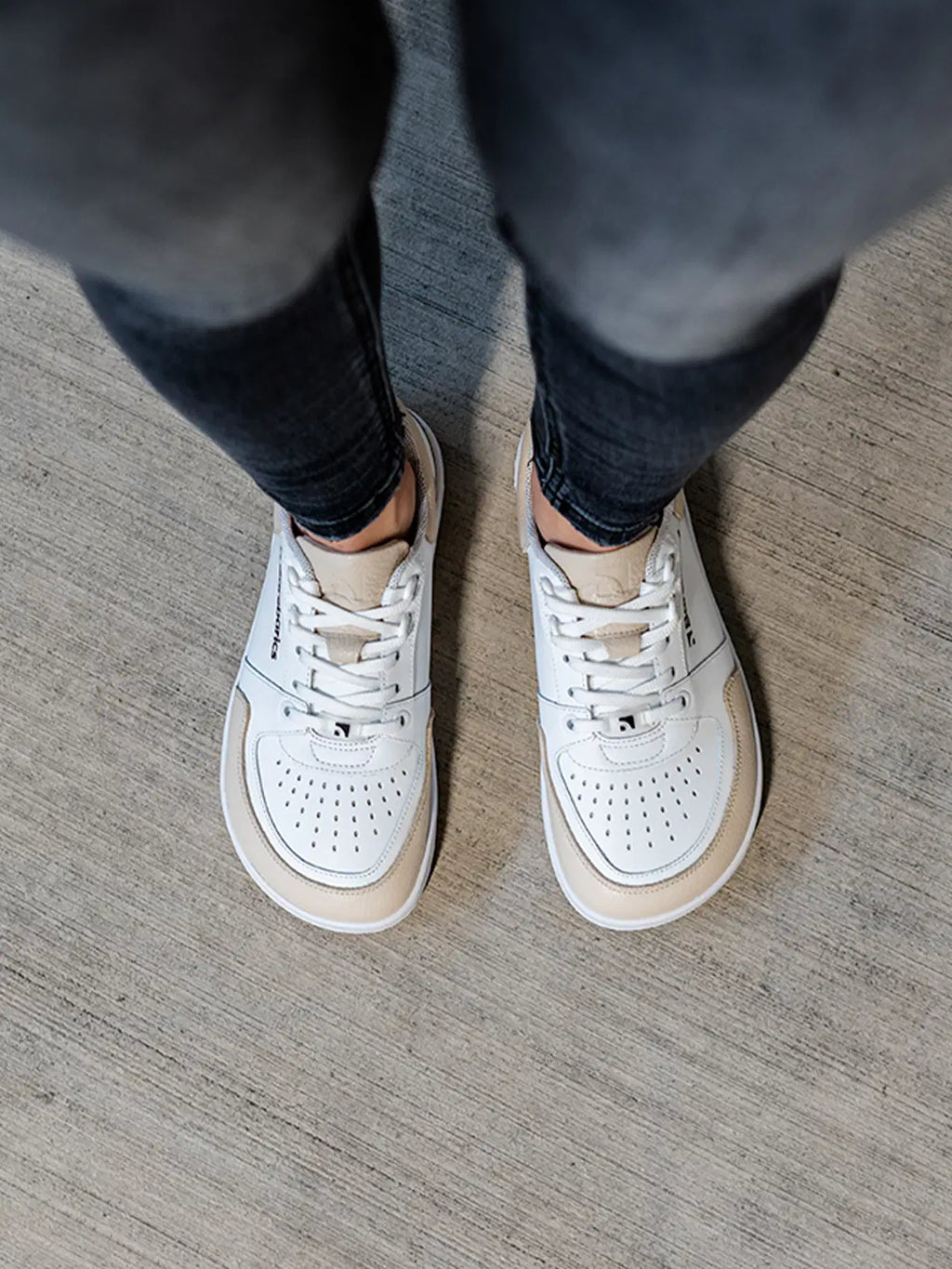 Barfuß-Sneaker Barebarics Wave - White & Beige