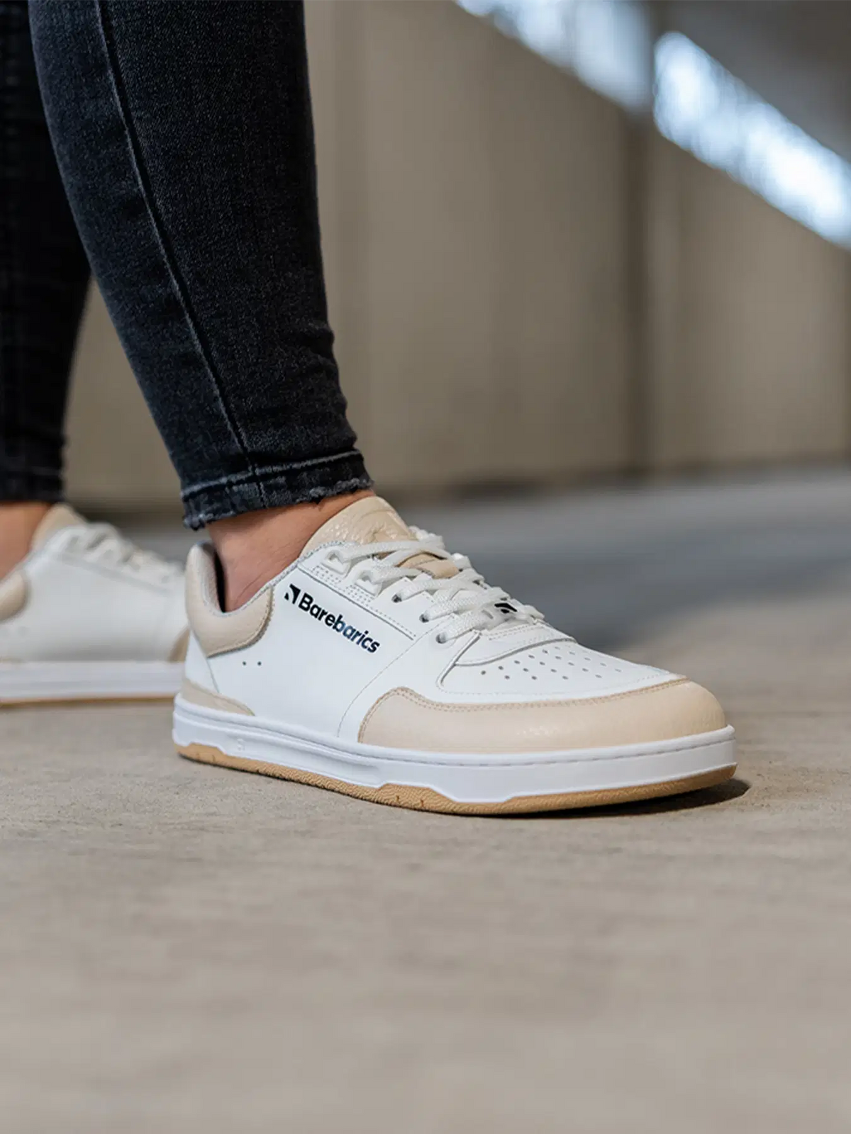 Barfuß-Sneaker Barebarics Wave - White & Beige