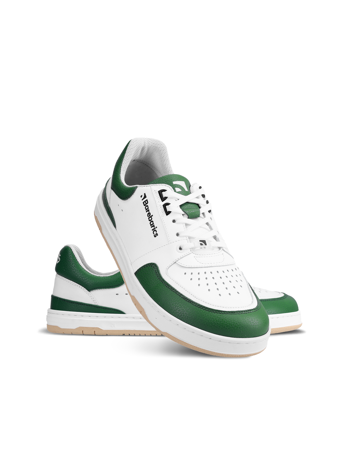 Barfuß Sneaker Barebarics Wave - Weiß & Dunkelgrün