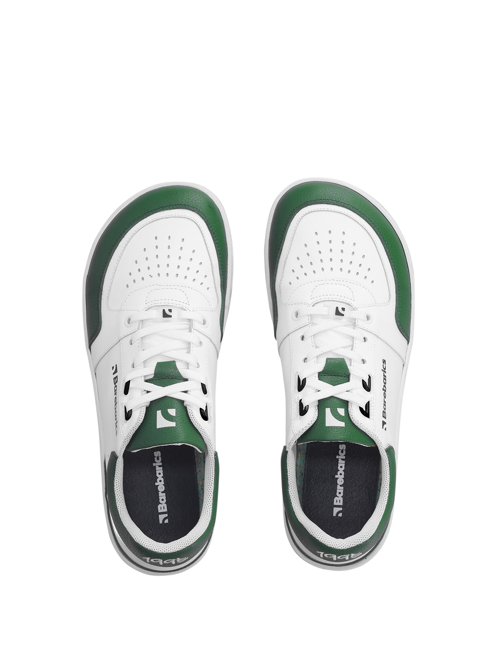 Barfuß Sneaker Barebarics Wave - Weiß & Dunkelgrün