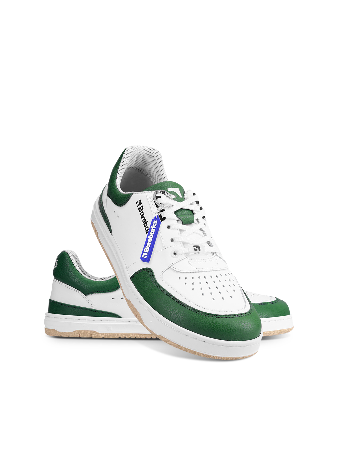 Barfuß Sneaker Barebarics Wave - Weiß & Dunkelgrün