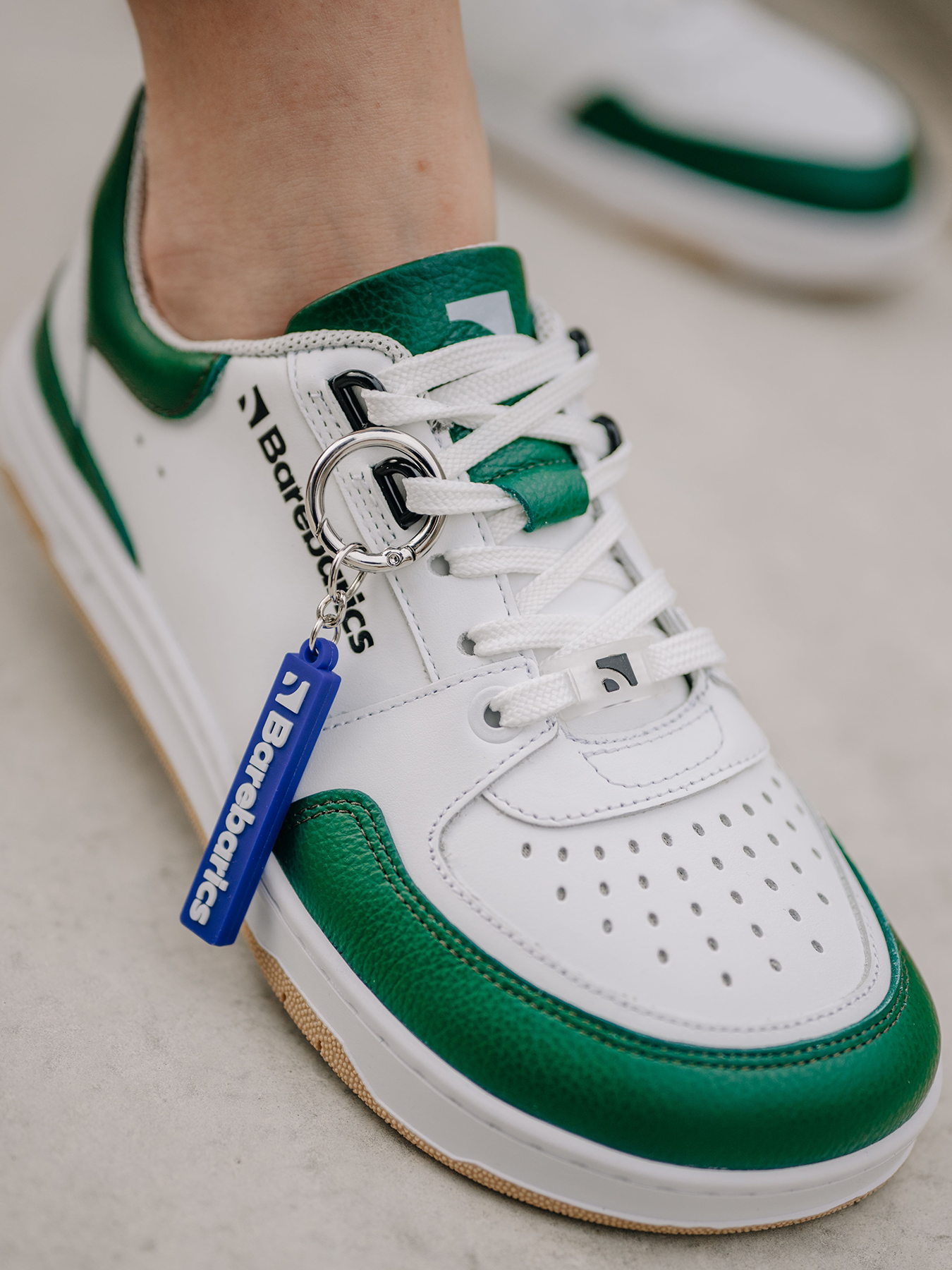 Barfuß Sneaker Barebarics Wave - Weiß & Dunkelgrün