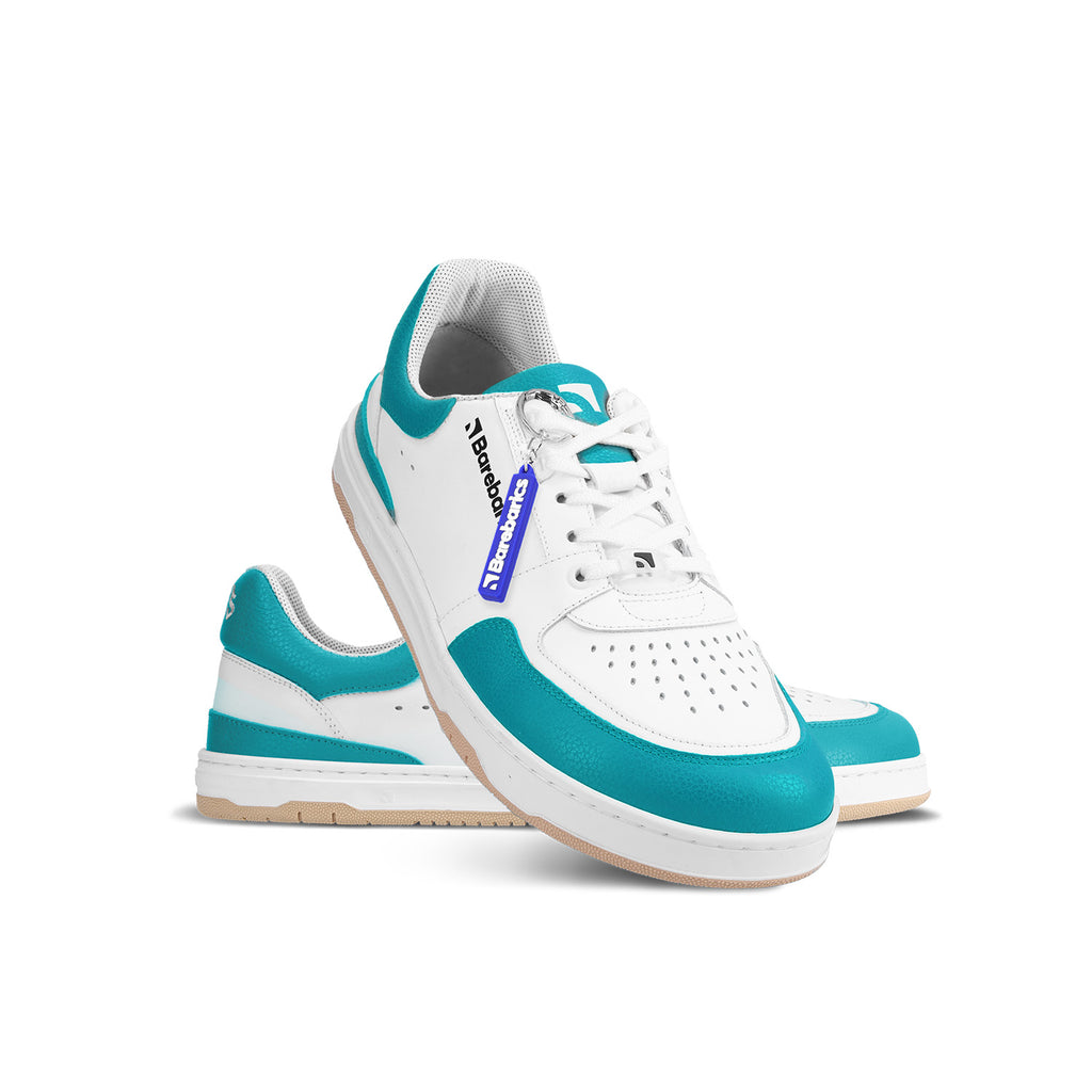 Barfuß-Sneaker Barebarics Wave - Weiß & Dunkeltürkis