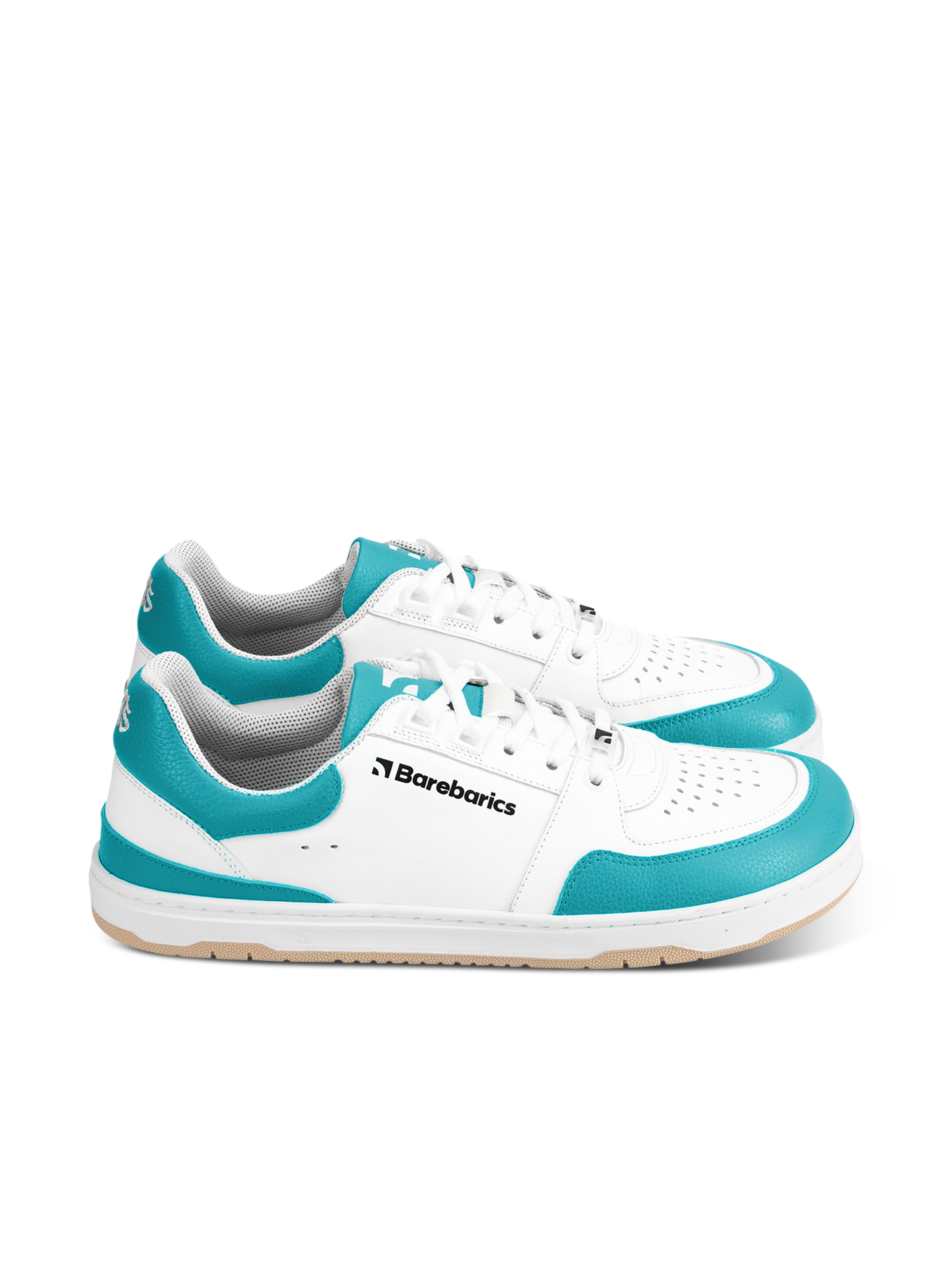 Barfuß-Sneaker Barebarics Wave - Weiß & Dunkeltürkis