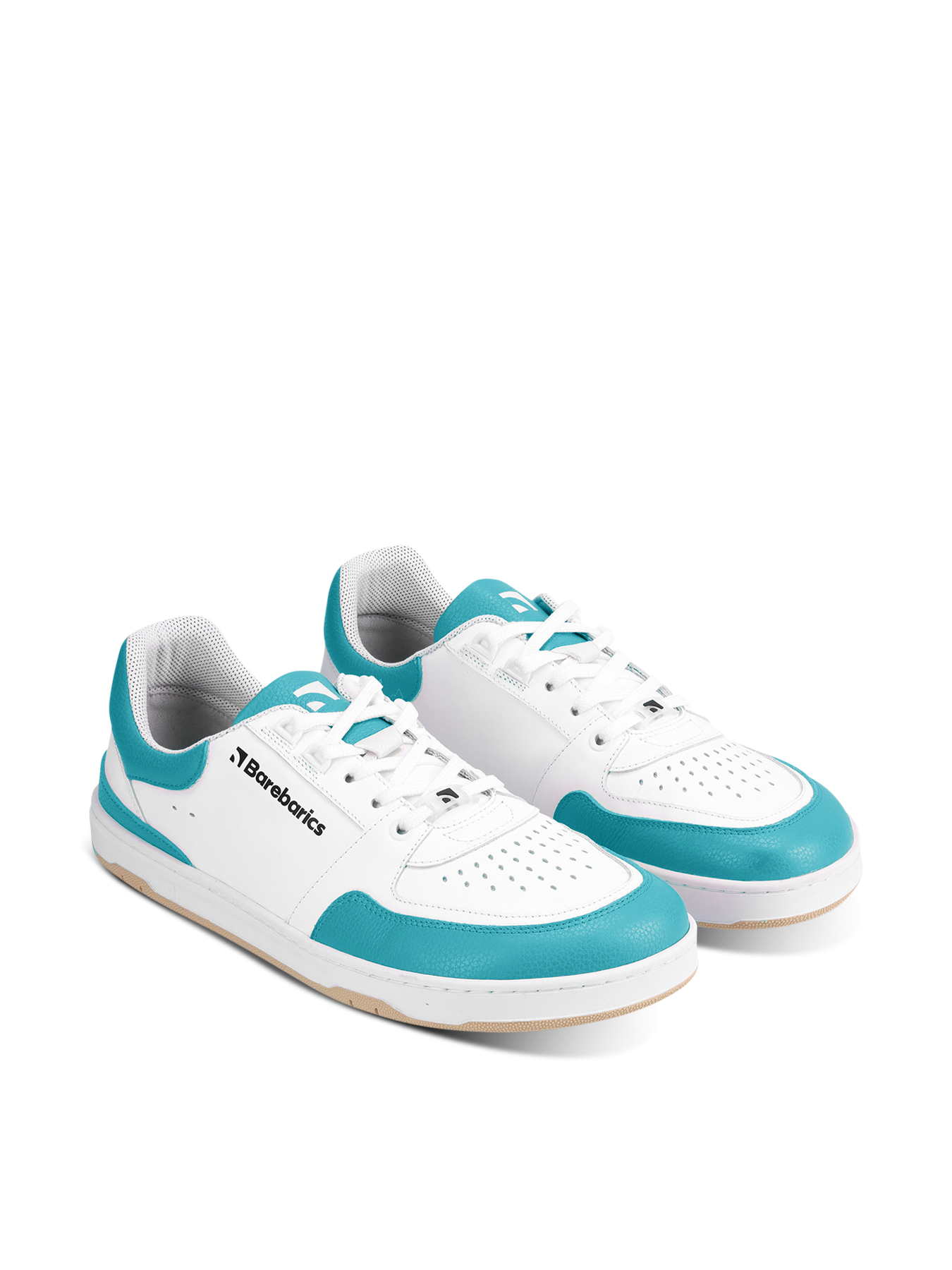 Barfuß-Sneaker Barebarics Wave - Weiß & Dunkeltürkis
