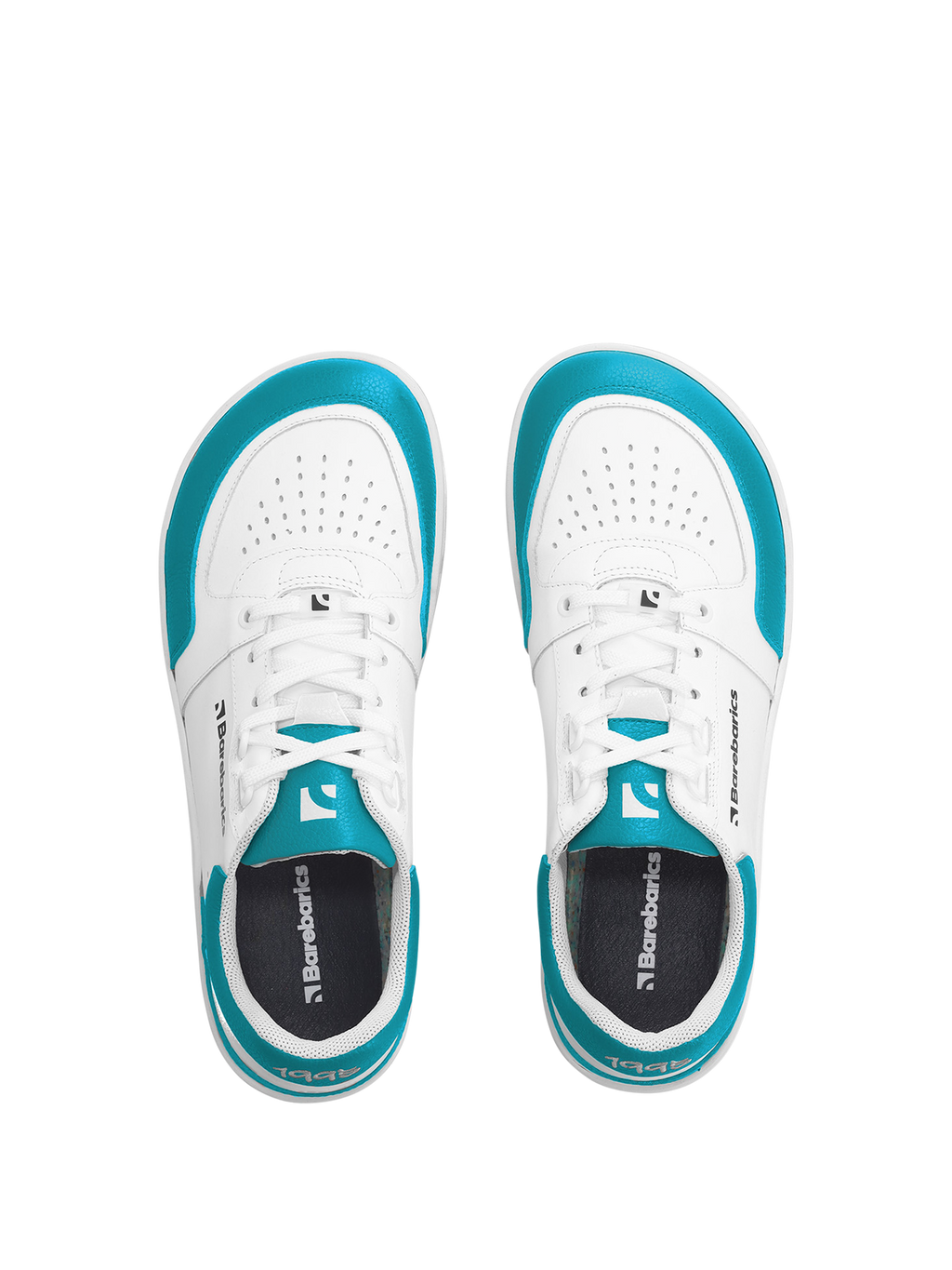 Barfuß-Sneaker Barebarics Wave - Weiß & Dunkeltürkis