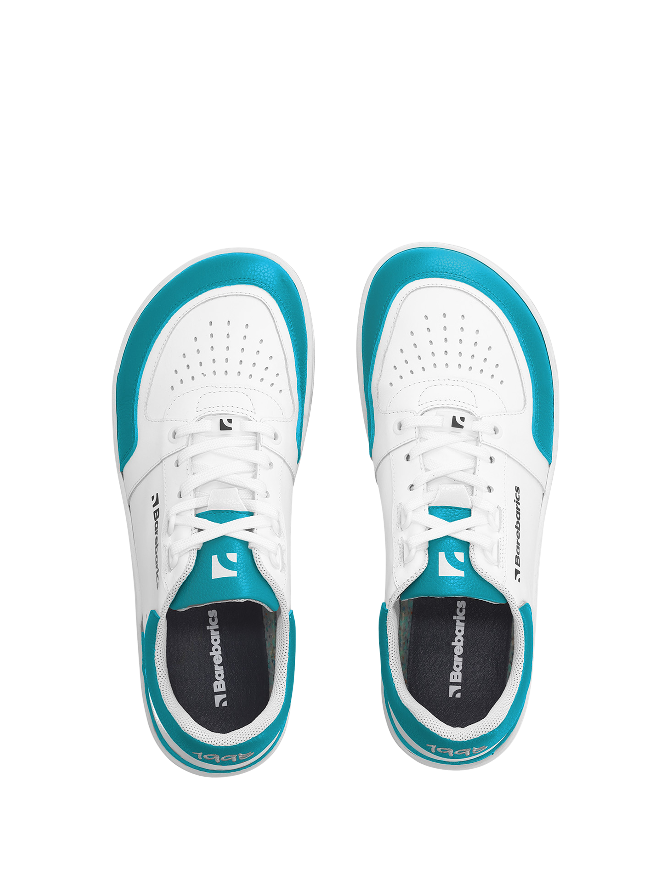 Barfuß-Sneaker Barebarics Wave - Weiß & Dunkeltürkis