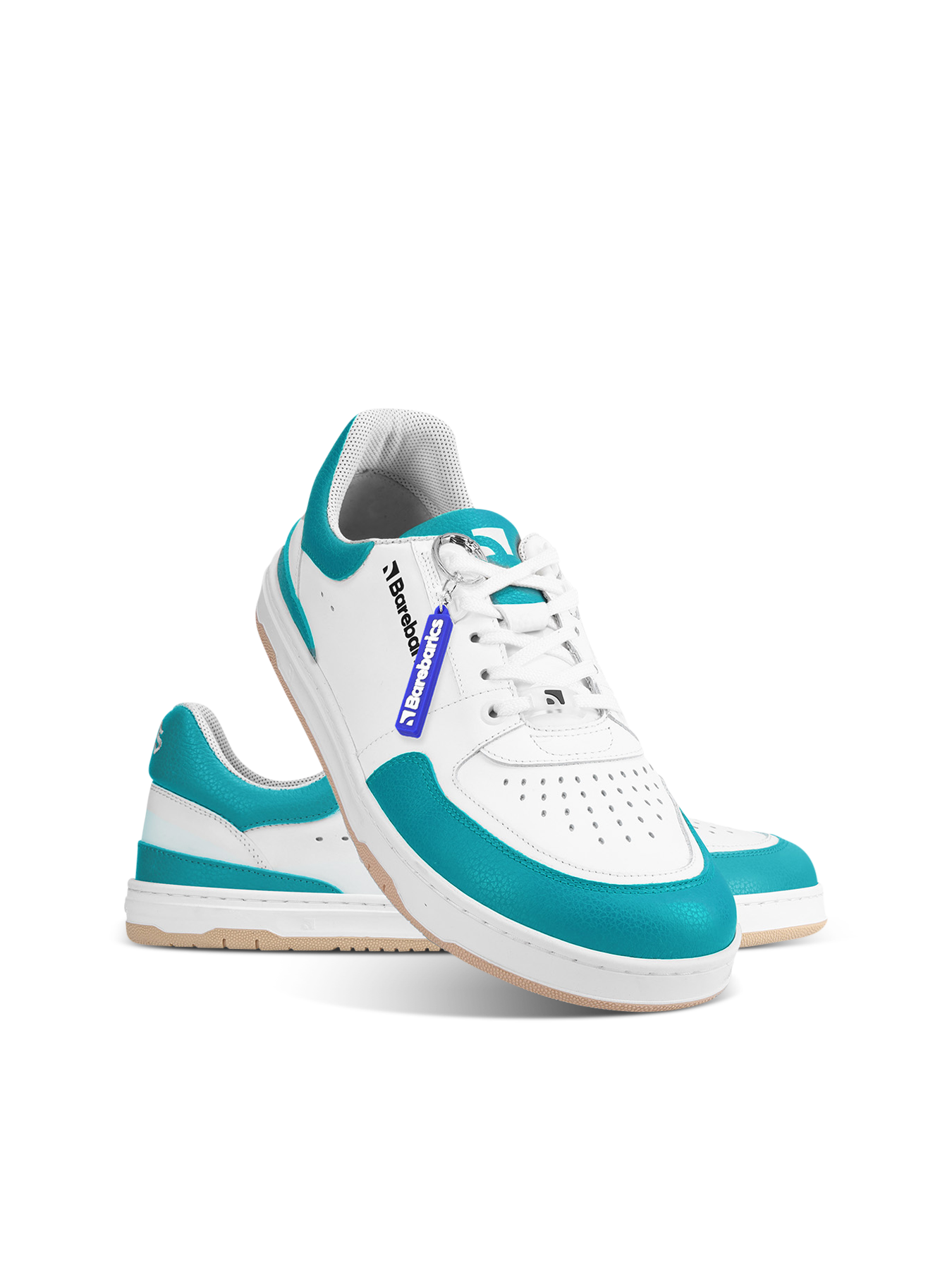 Barfuß-Sneaker Barebarics Wave - Weiß & Dunkeltürkis