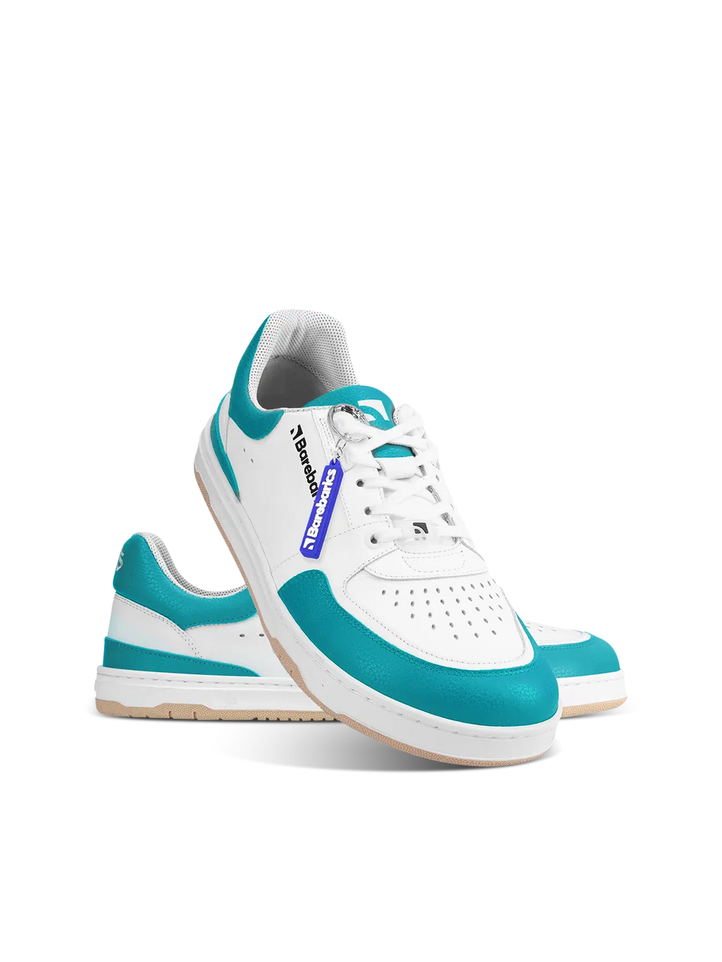 Barefoot Sneakers Barebarics Wave - White & Dark Turquoise