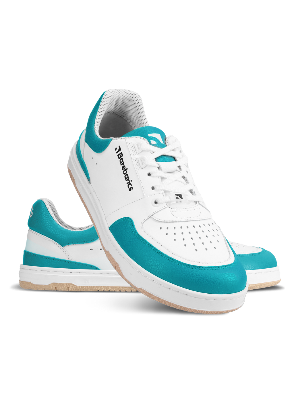 Barfuß-Sneaker Barebarics Wave - Weiß & Dunkeltürkis