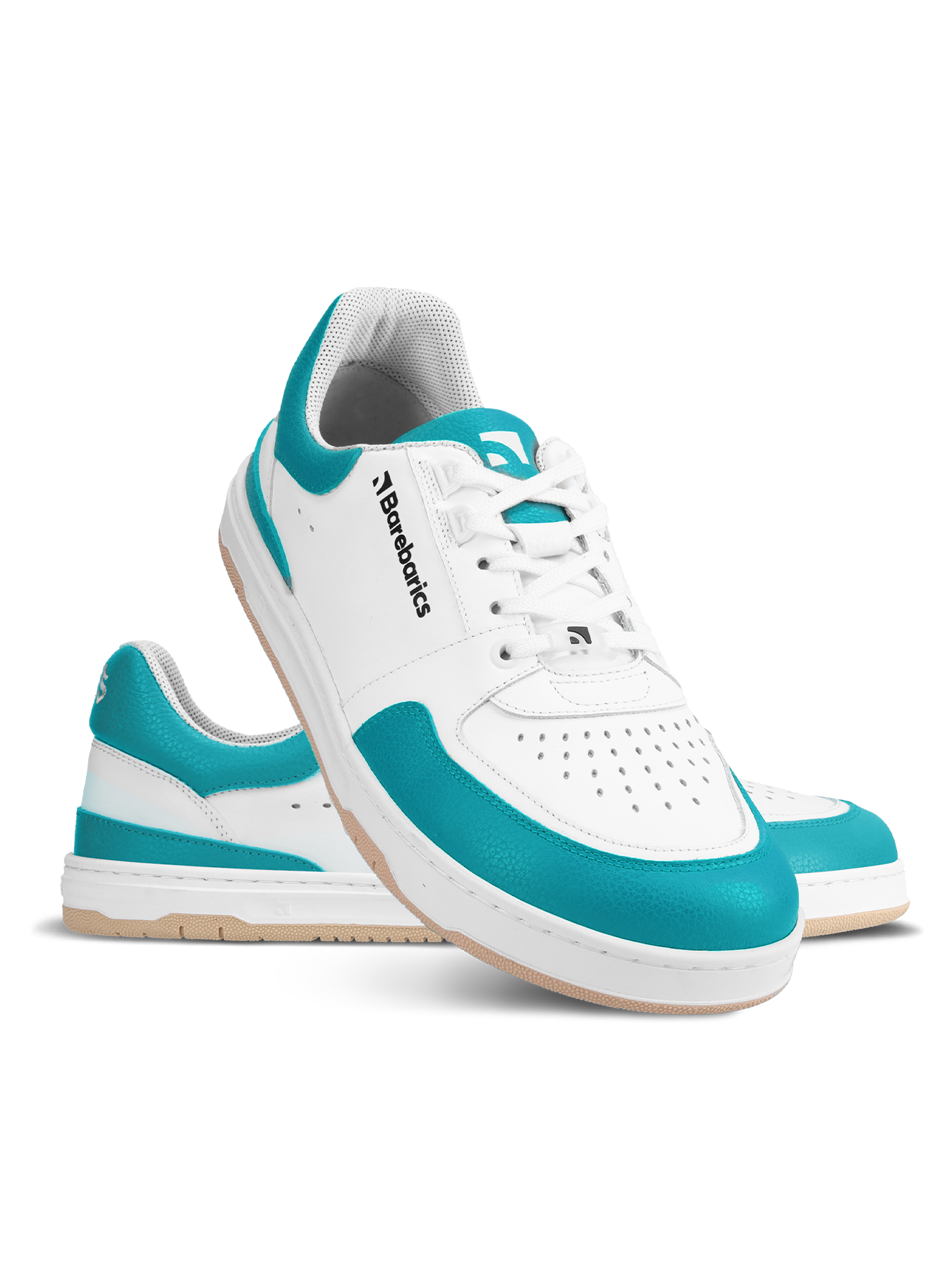 Barfuß-Sneaker Barebarics Wave - Weiß & Dunkeltürkis