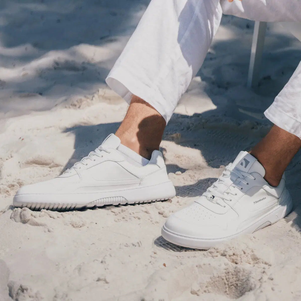 Barfuß-Sneaker Barebarics Zing - All White - Leder