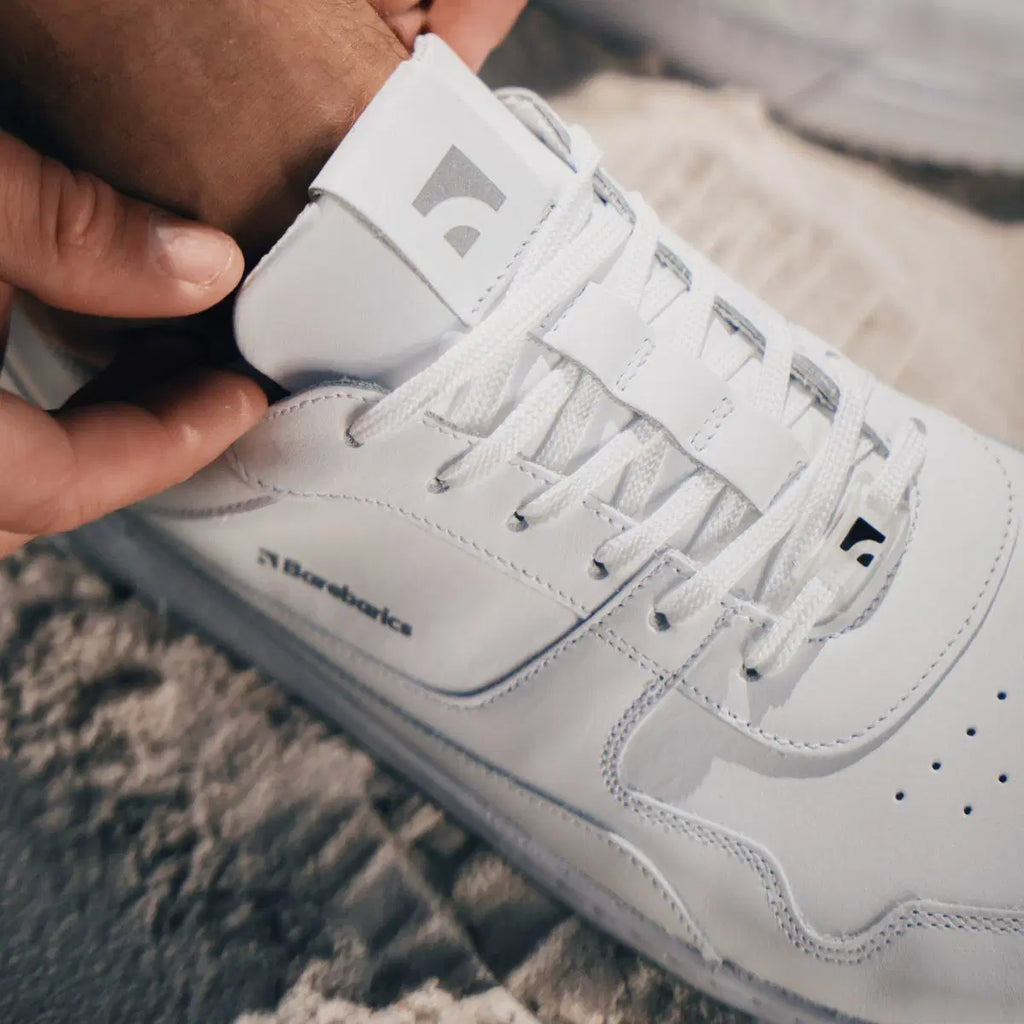 Barfuß-Sneaker Barebarics Zing - All White - Leder