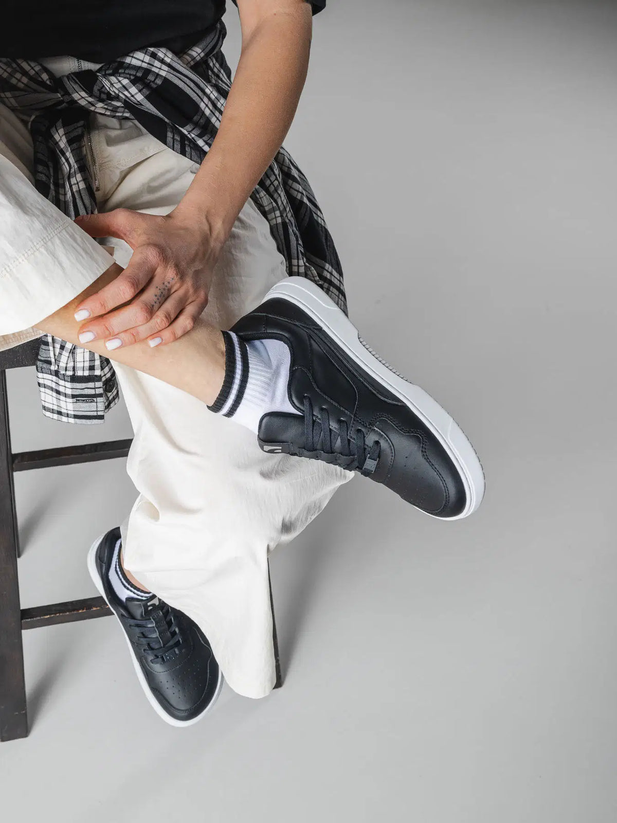 Barfuß-Sneaker Barebarics Zing - Black & White