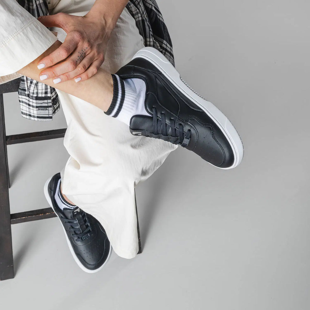 Barfuß-Sneaker Barebarics Zing - Black & White