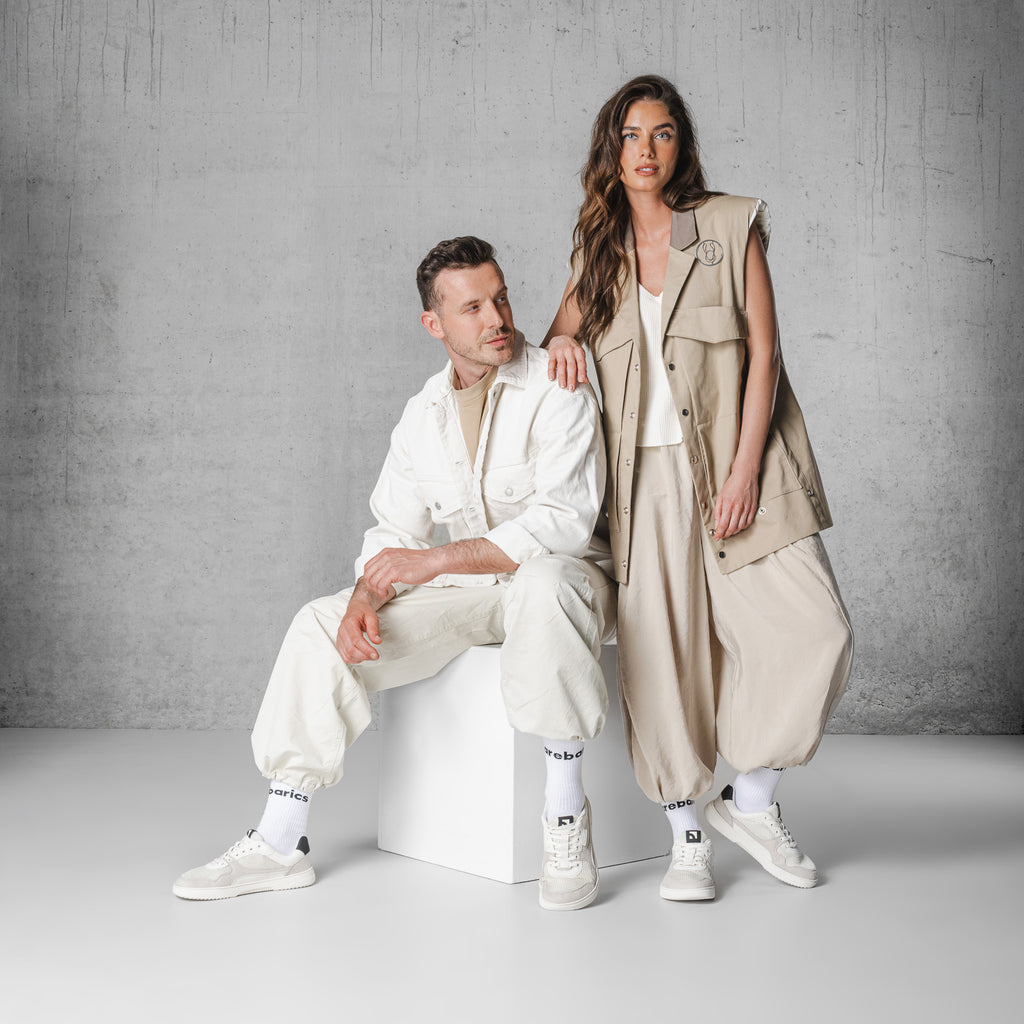Barfuß-Sneaker Barebarics Zing - Fresh - Weiß & Beige