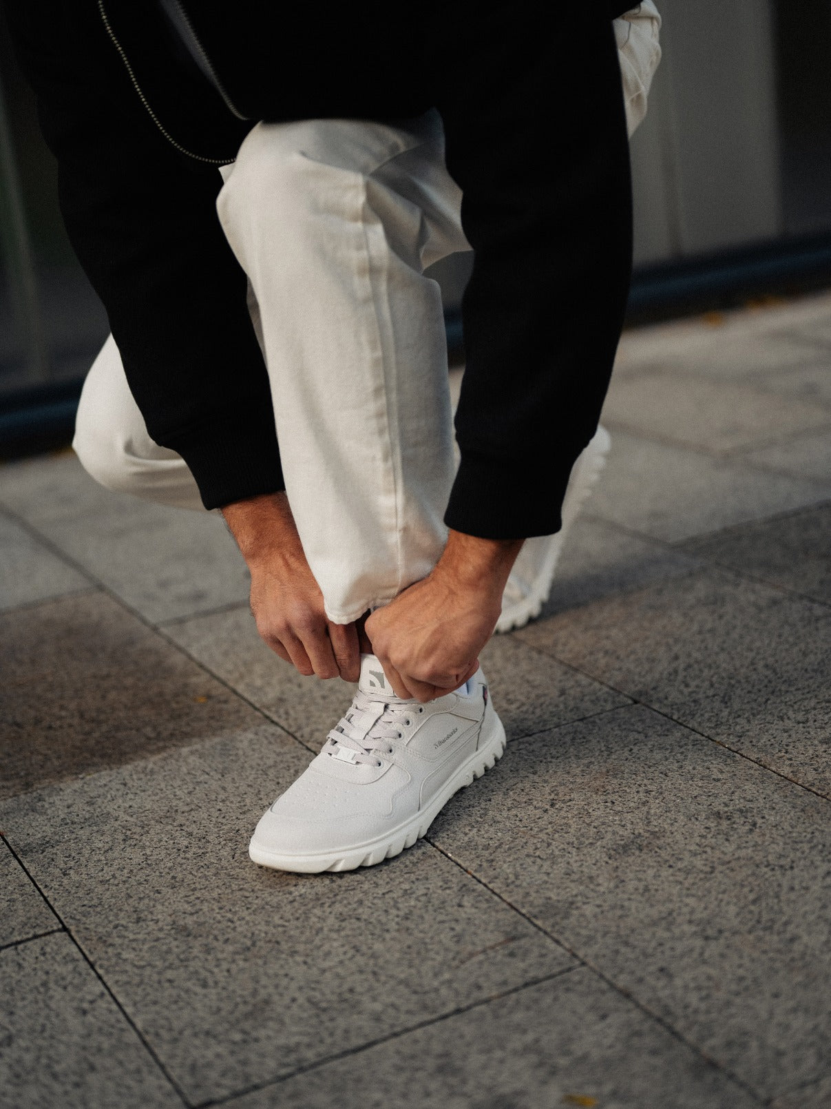 Barfuß-Sneaker Barebarics Zing Frost - Hellgrau & Weiß