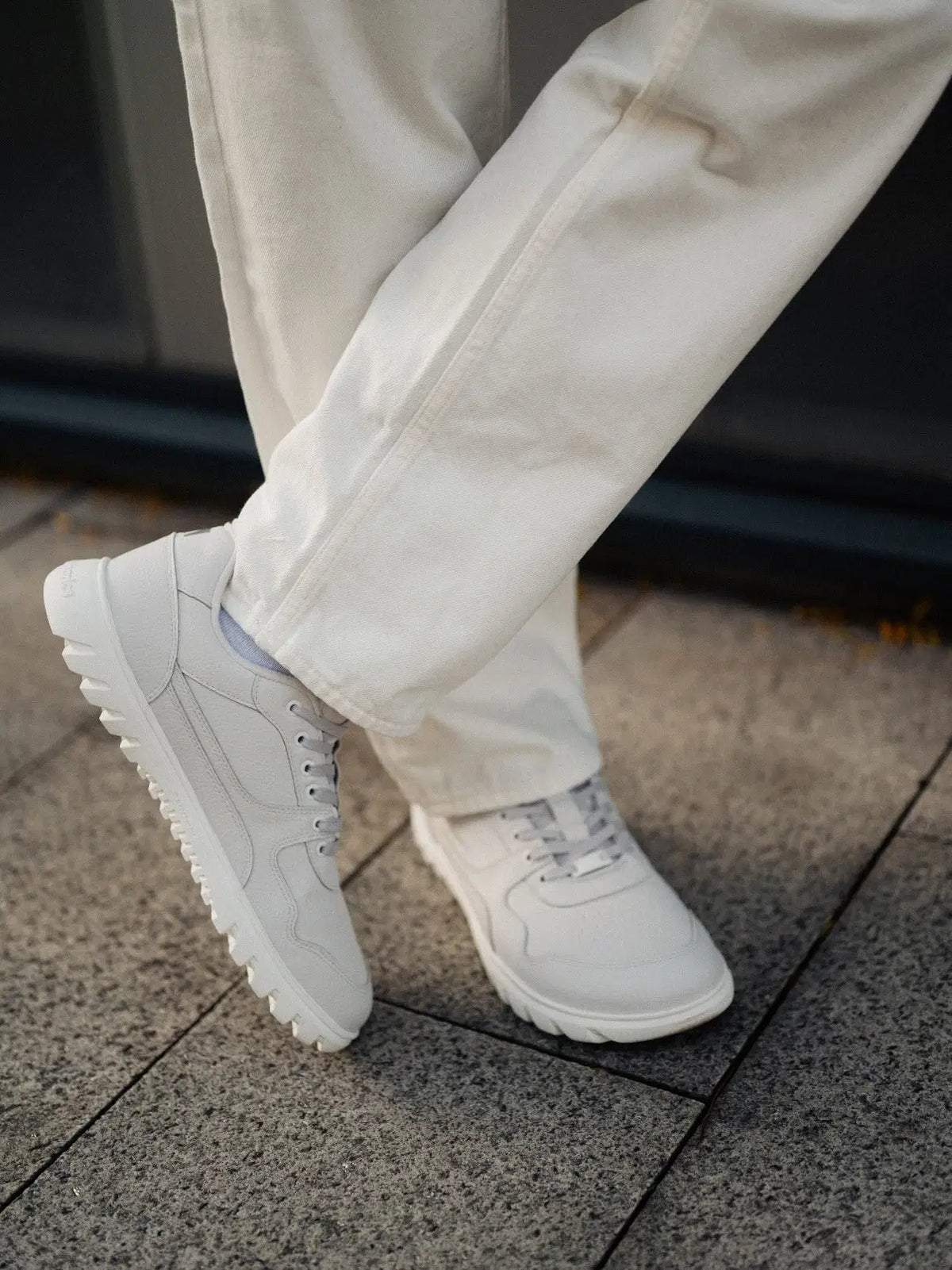 Barefoot Sneakers Barebarics Zing Frost - Light Grey & White