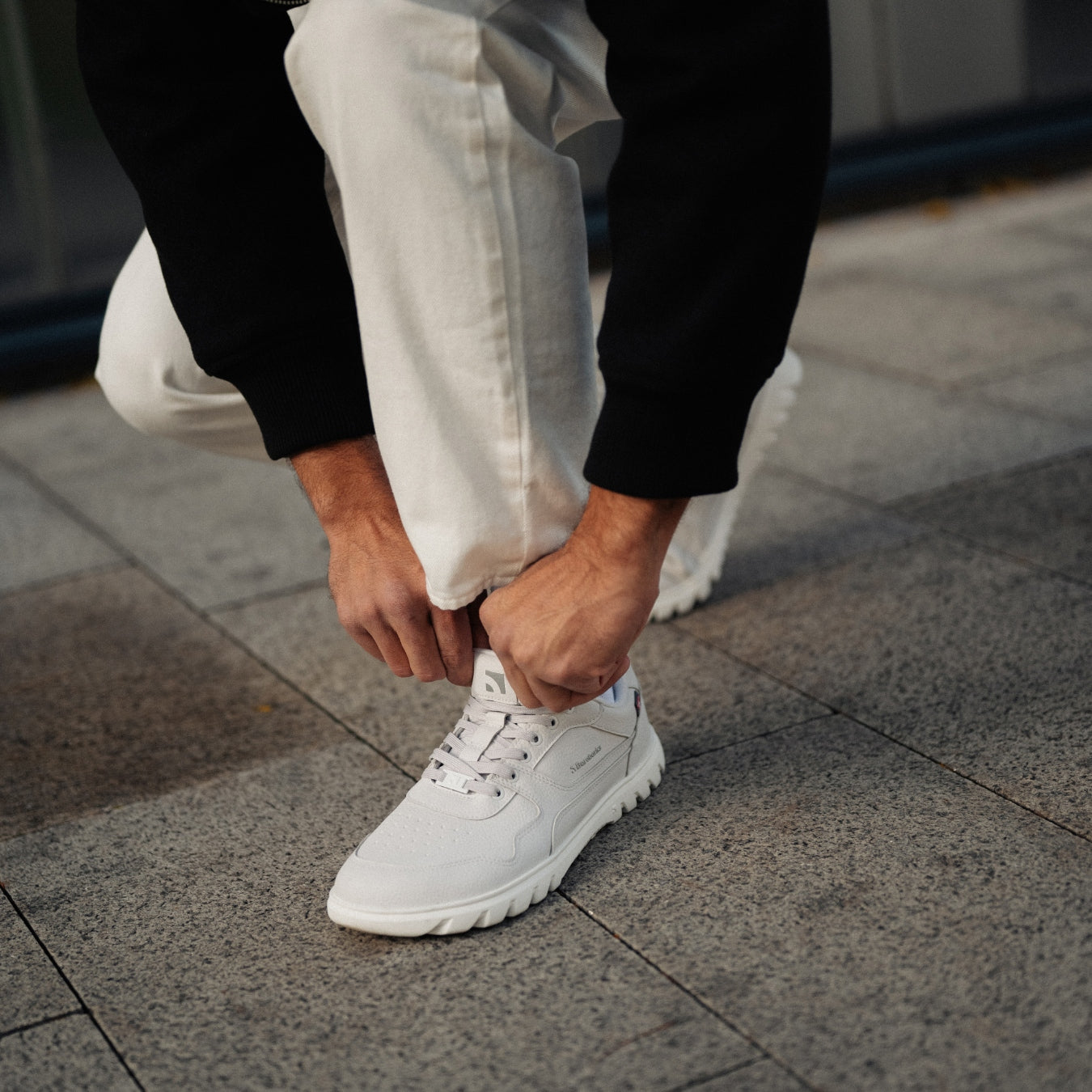 Barfuß-Sneaker Barebarics Zing Frost - Hellgrau & Weiß