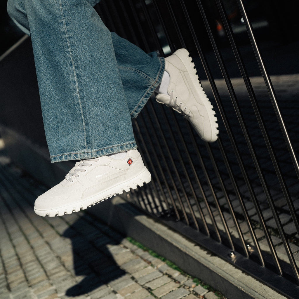 Barfuß-Sneaker Barebarics Zing Frost - Hellgrau & Weiß