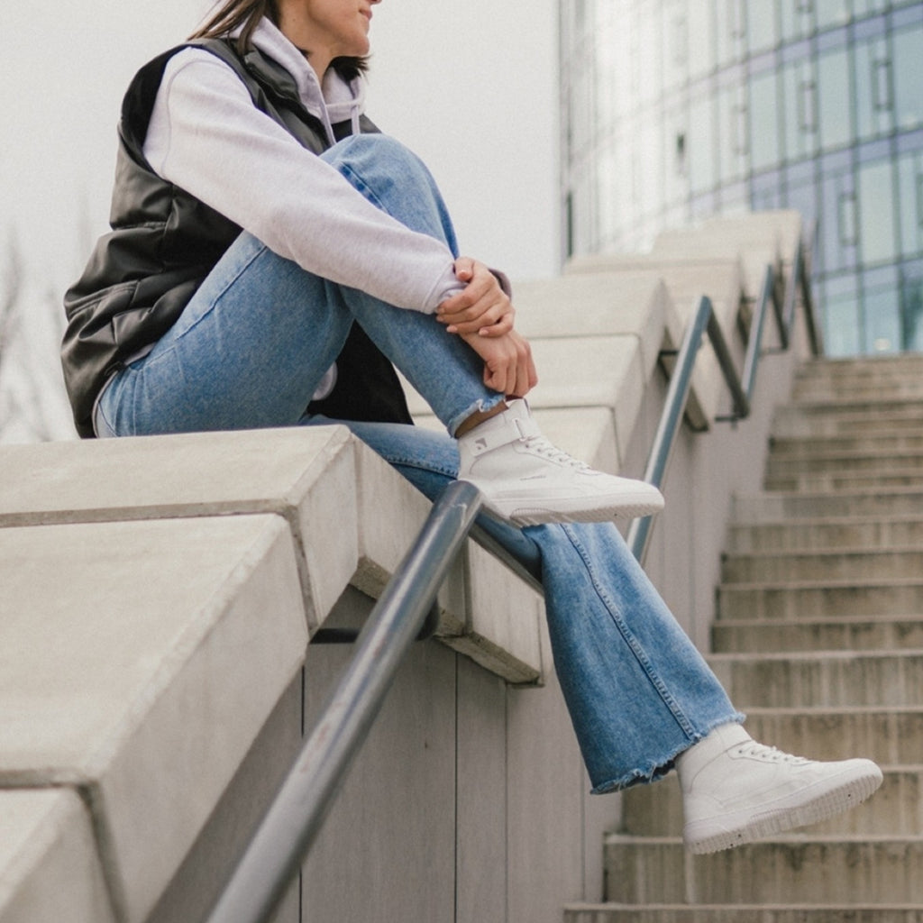 Barfuß-Sneaker Barebarics Zing - High Top - All White