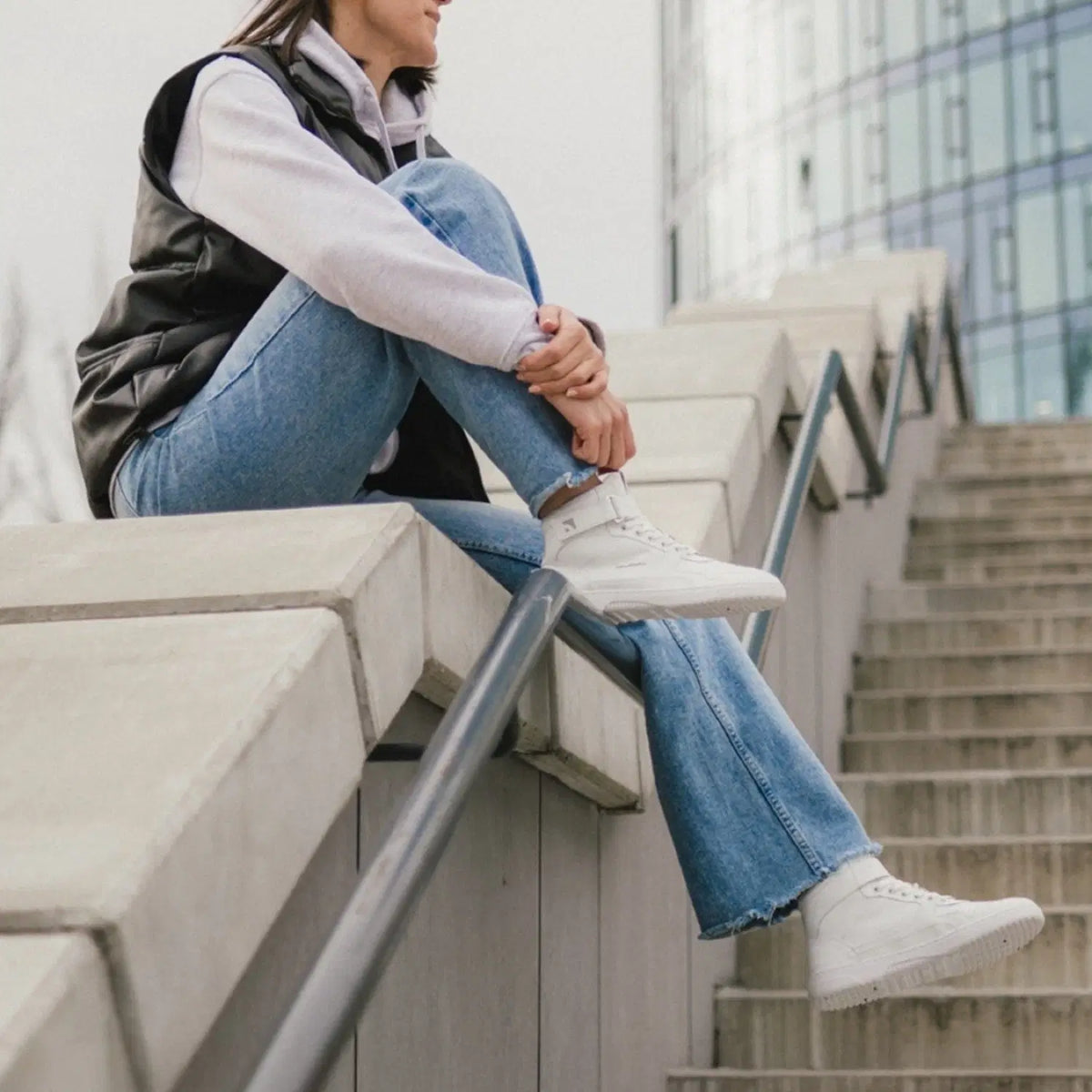 Barfuß-Sneaker Barebarics Zing - High Top - All White