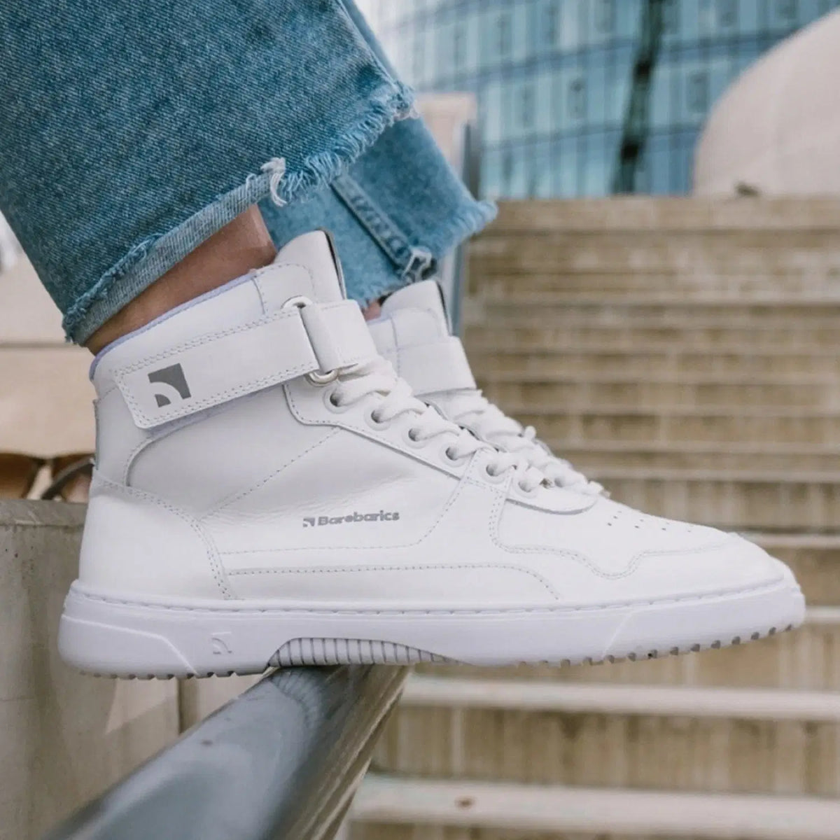 Barfuß-Sneaker Barebarics Zing - High Top - All White