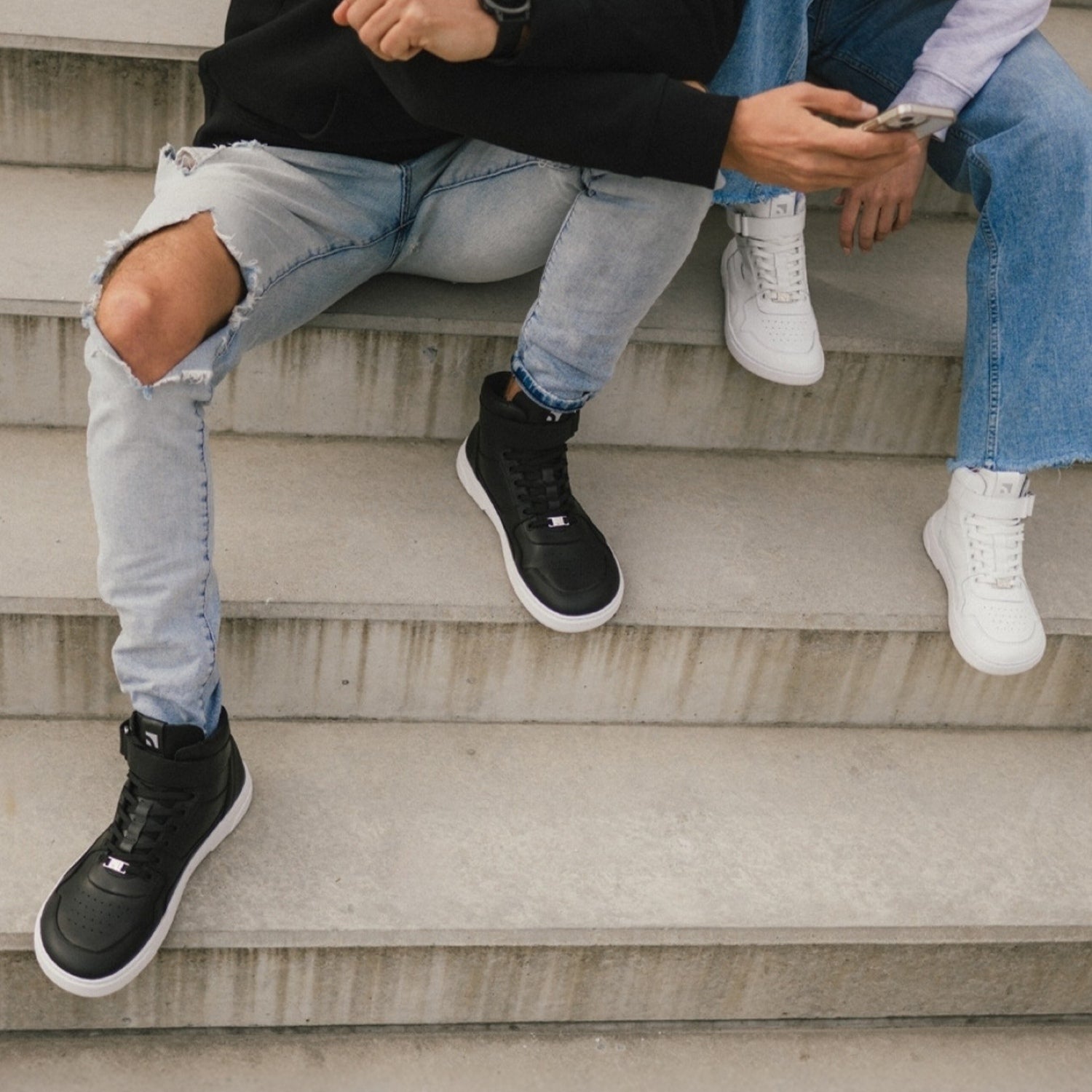 Barfuß-Sneaker Barebarics Zing - High Top - All White