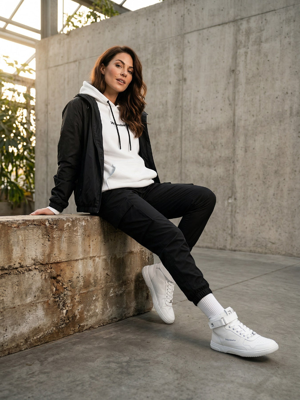Barfuß-Sneaker Barebarics Zing - High Top - All White