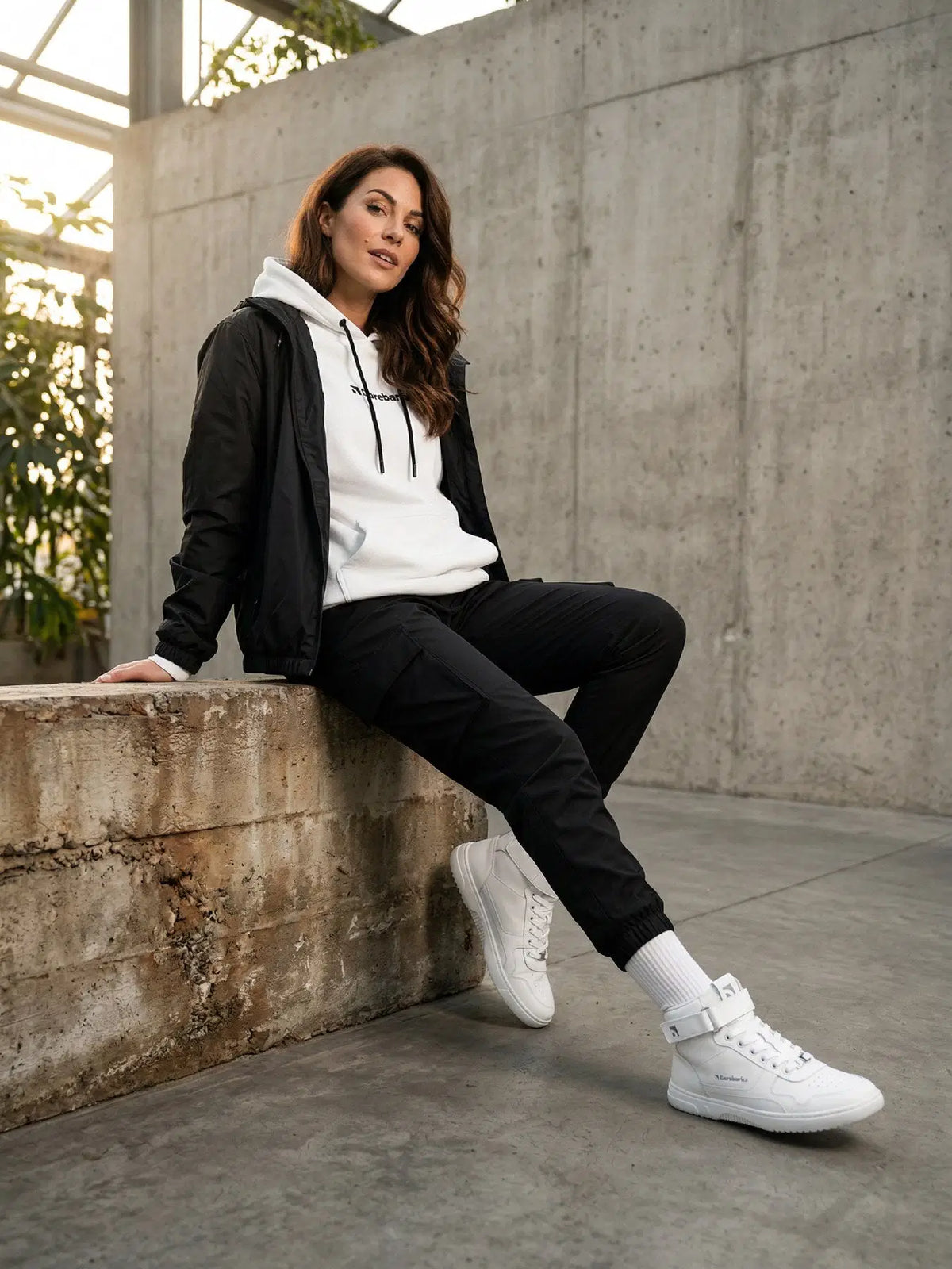 Barfuß-Sneaker Barebarics Zing - High Top - All White