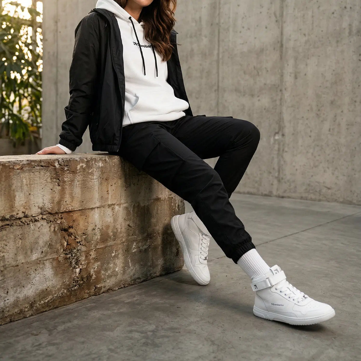 Barfuß-Sneaker Barebarics Zing - High Top - All White