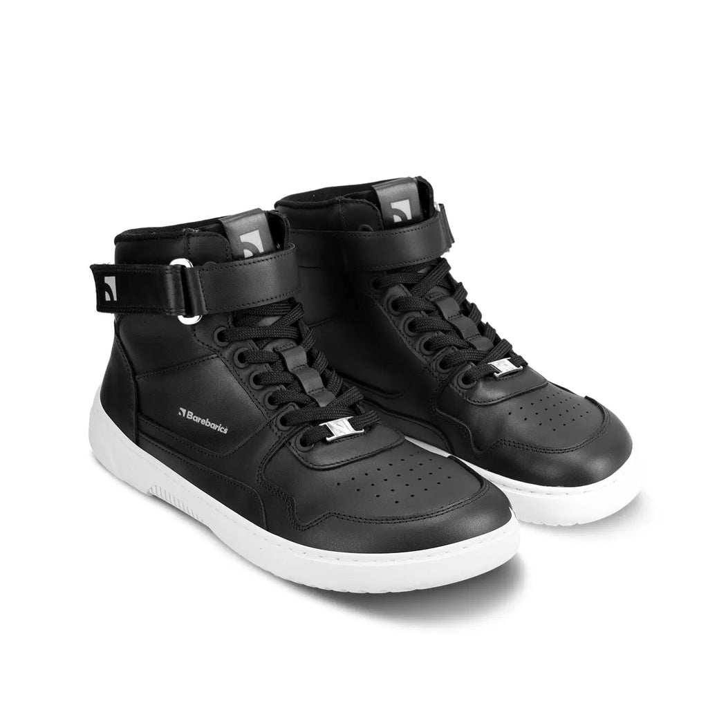 Barfuß Sneaker Barebarics Zing - High Top - Schwarz & Weiß