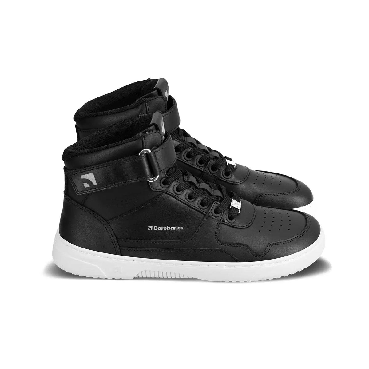 Barfuß Sneaker Barebarics Zing - High Top - Schwarz & Weiß