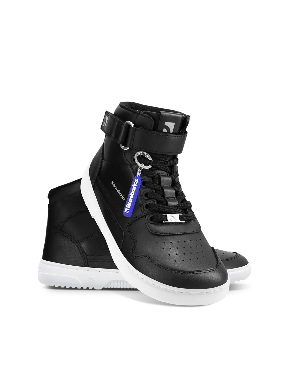 Barefoot Sneakers Barebarics Zing - High Top - Black & White - Leather