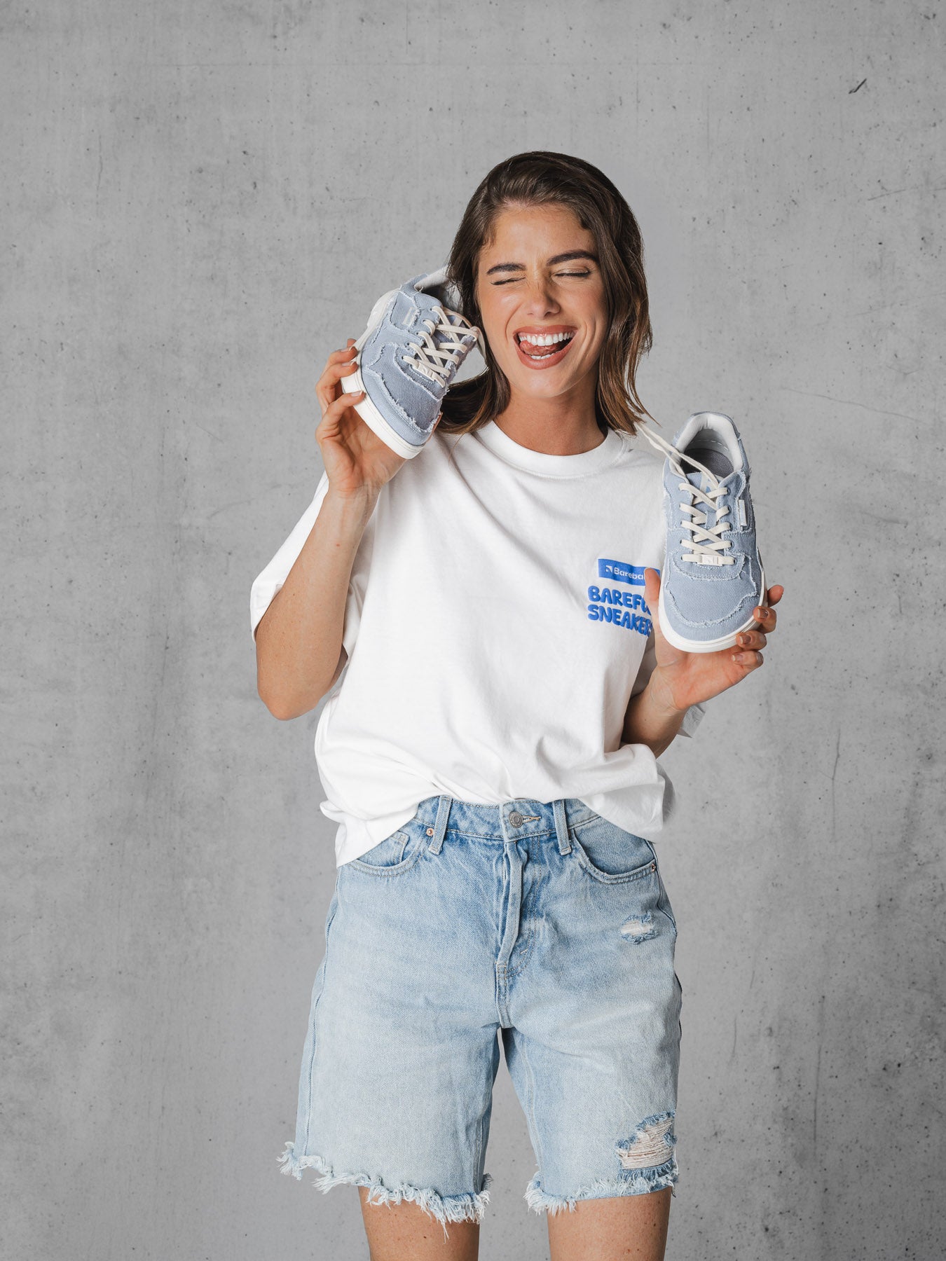 Barfuß Sneaker Barebarics Zing Denim - Hellblau