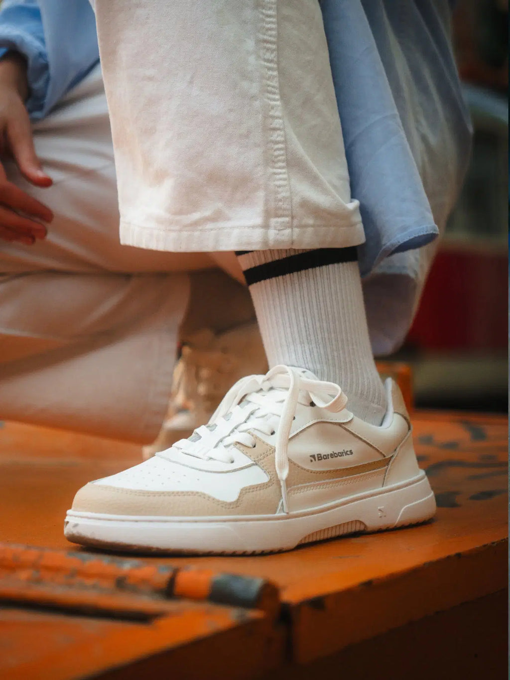 Barfuß Sneaker Barebarics Zing - Weiß & Cream