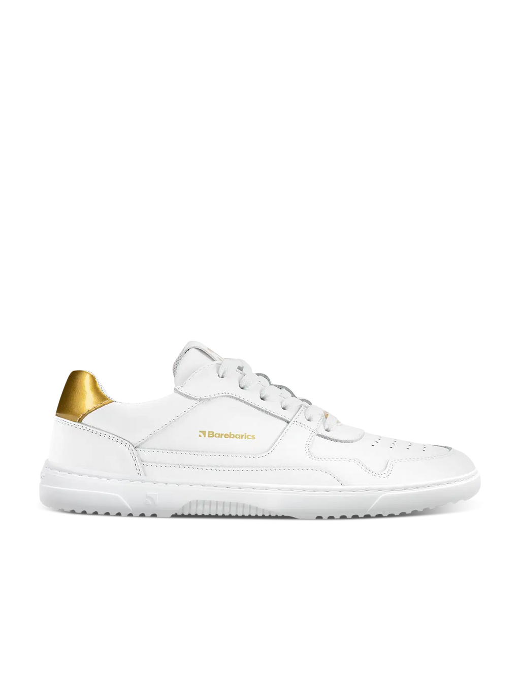 Barefoot Sneakers Barebarics Zing - White & Gold - Leather