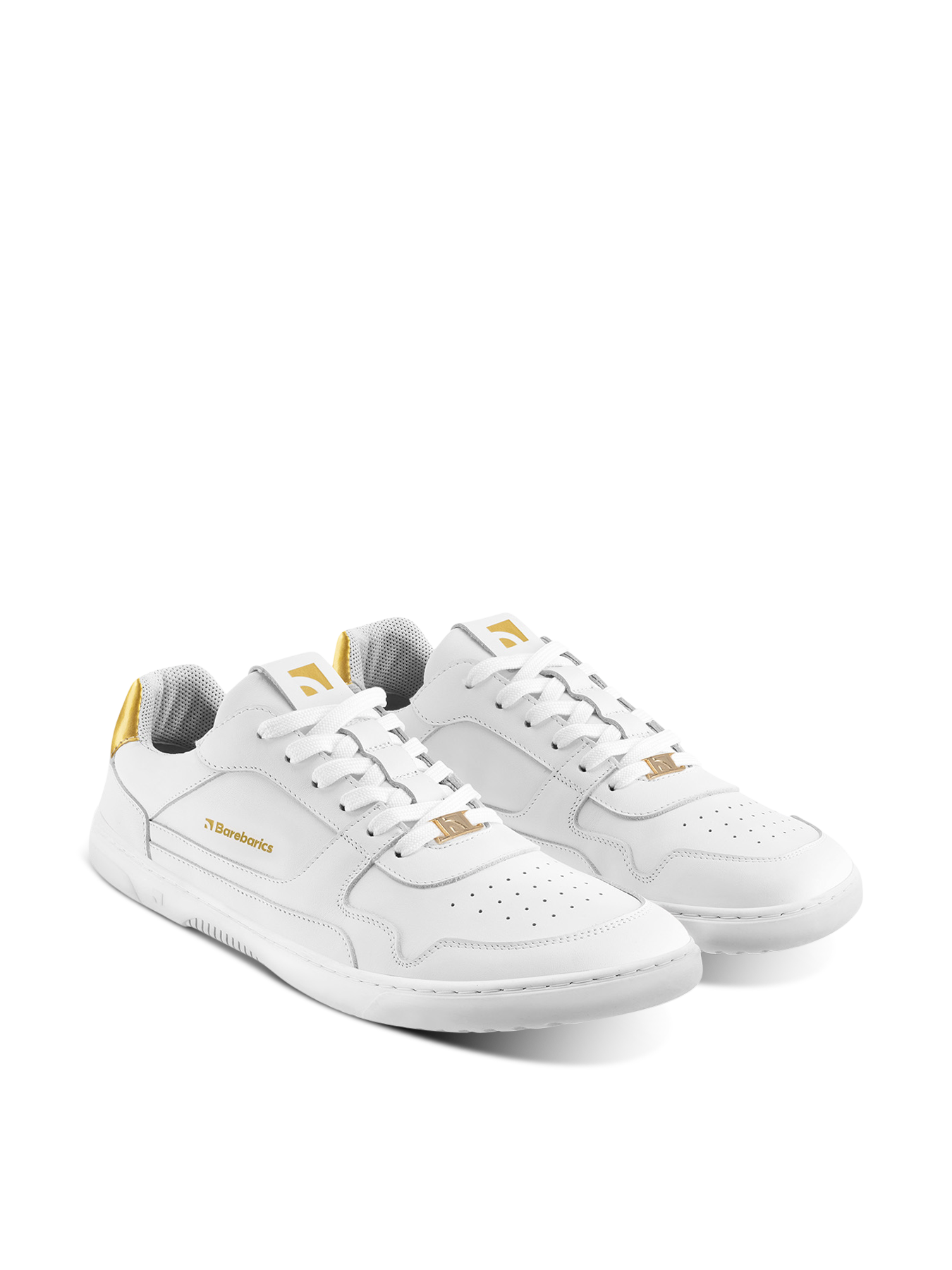 Barefoot Sneakers Barebarics Zing - White & Gold - Leather