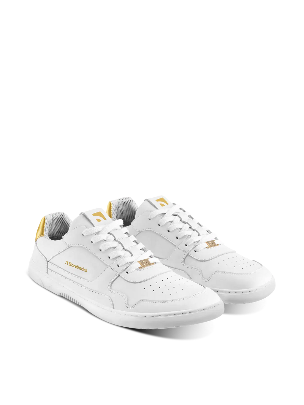 Barefoot Sneakers Barebarics Zing - White & Gold - Leather