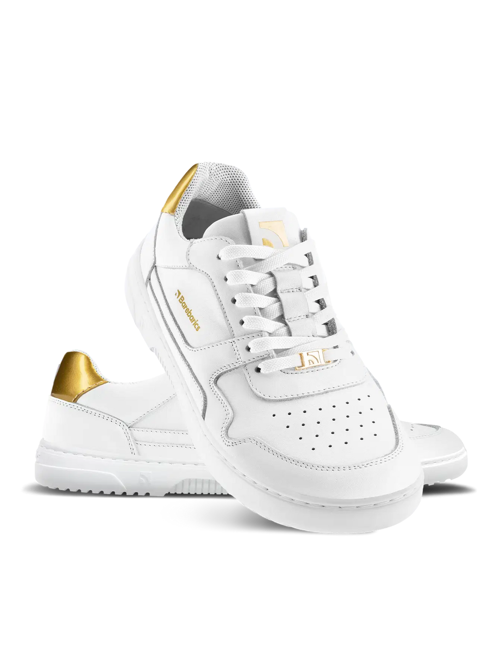 Barefoot Sneakers Barebarics Zing - White & Gold - Leather