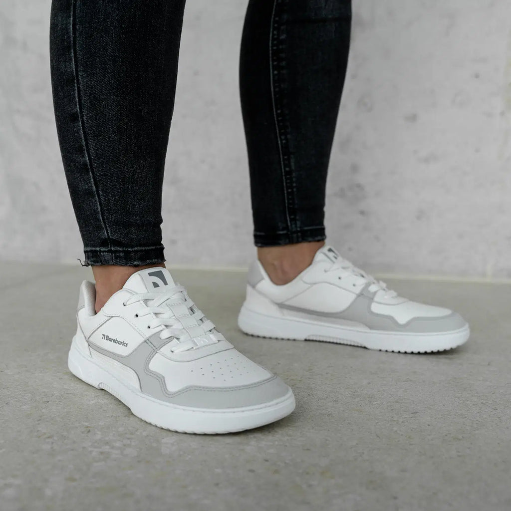 Barfuß-Sneaker Barebarics Zing - Weiß & Hellgrau