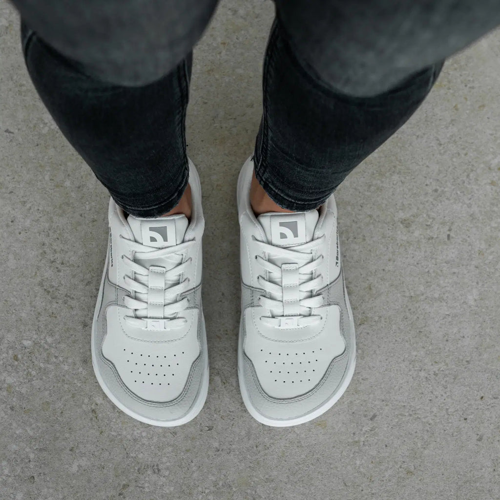 Barfuß-Sneaker Barebarics Zing - Weiß & Hellgrau