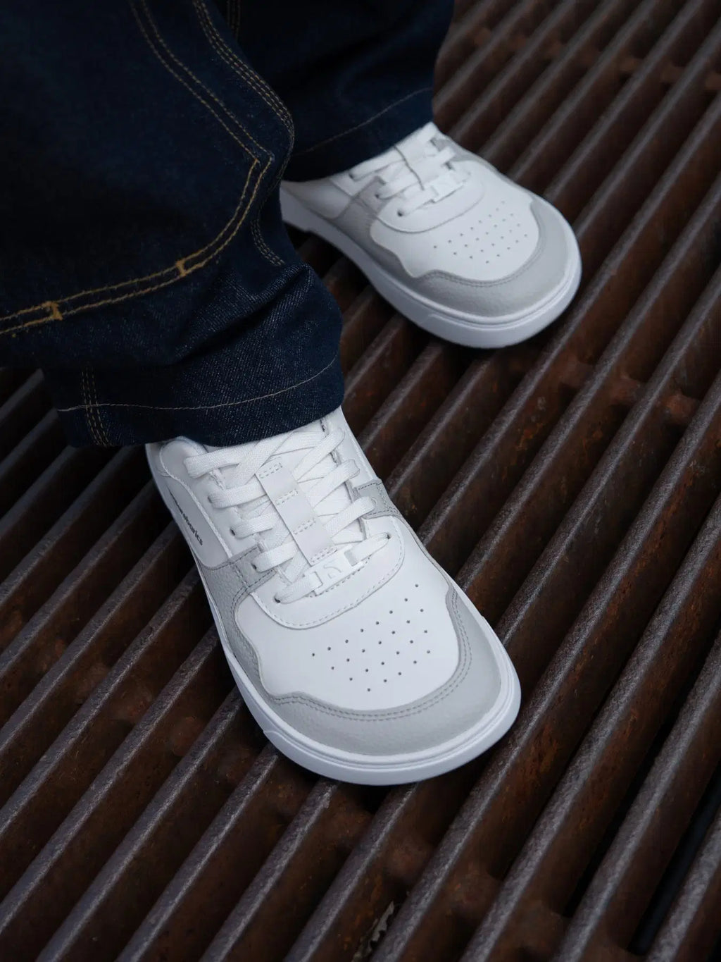 Barfuß-Sneaker Barebarics Zing - Weiß & Hellgrau
