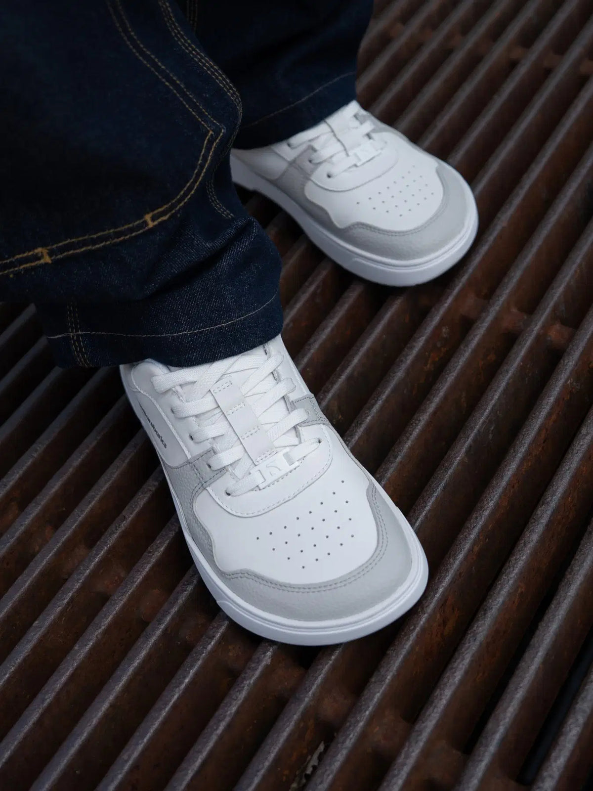 Barfuß-Sneaker Barebarics Zing - Weiß & Hellgrau
