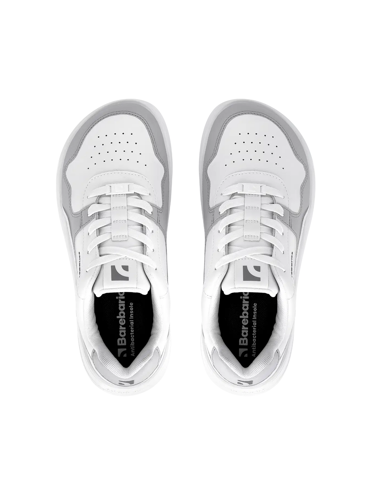 Barfuß-Sneaker Barebarics Zing - Weiß & Hellgrau