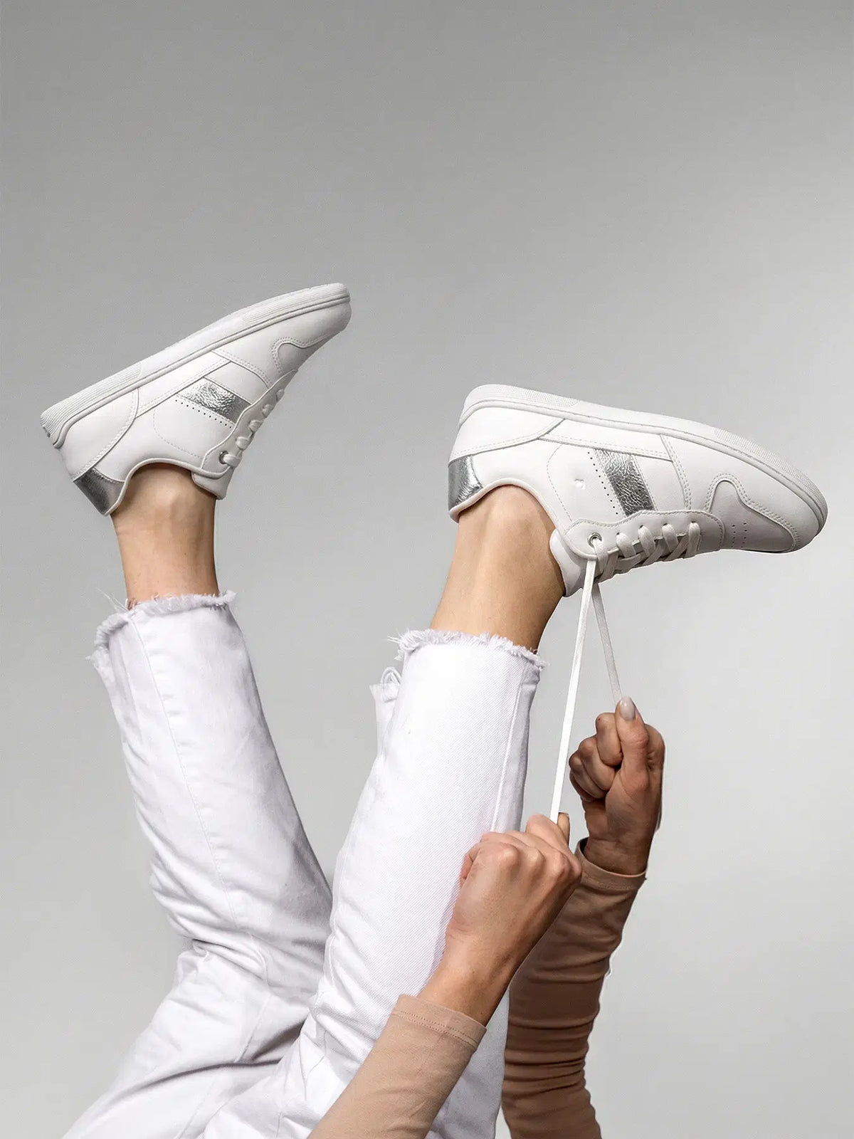 Barefoot Sneakers Be Lenka Cellestia - White & Silver