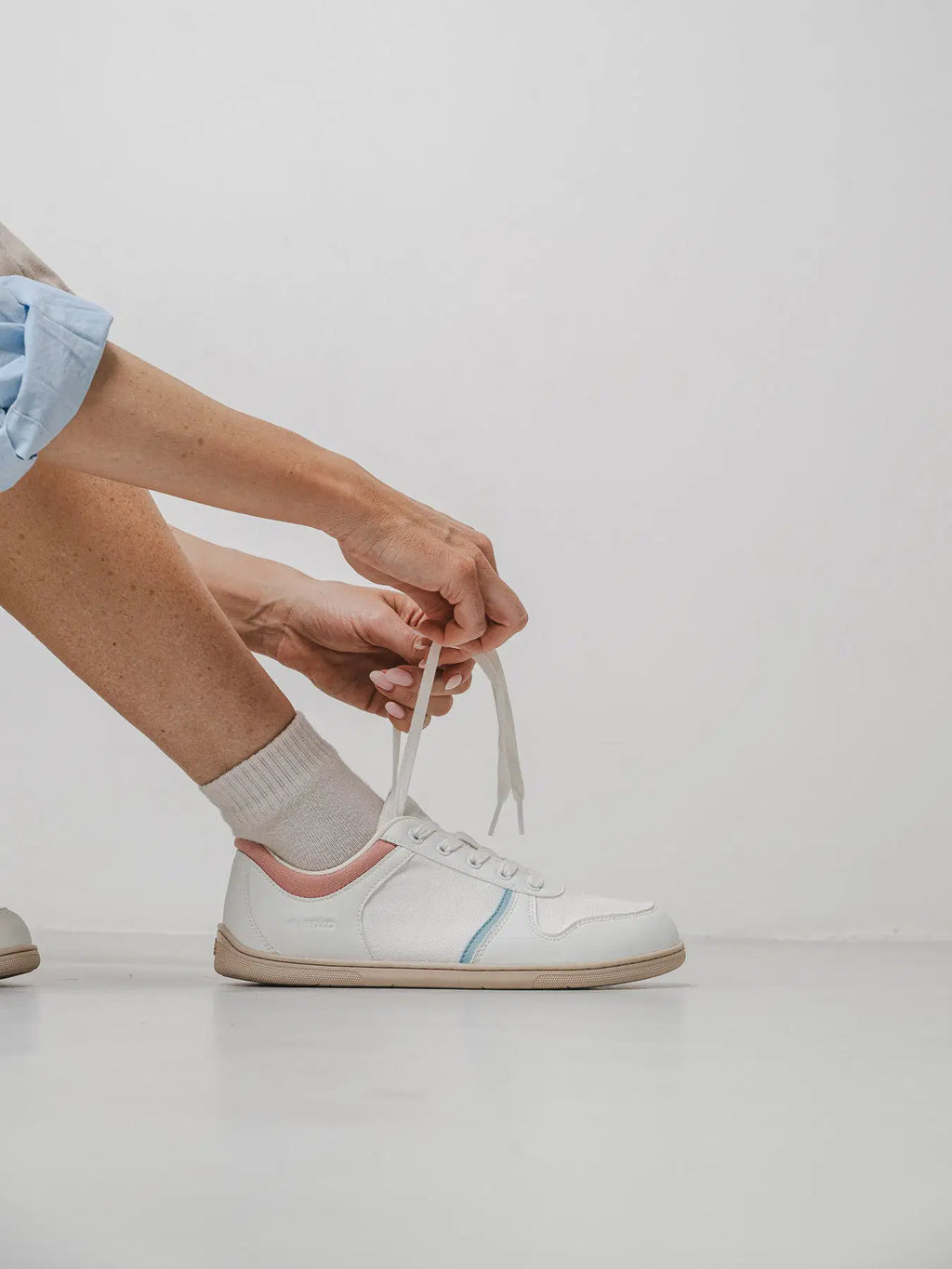 Barefoot Sneakers - Be Lenka Echo - White & Cotton Candy Vegan