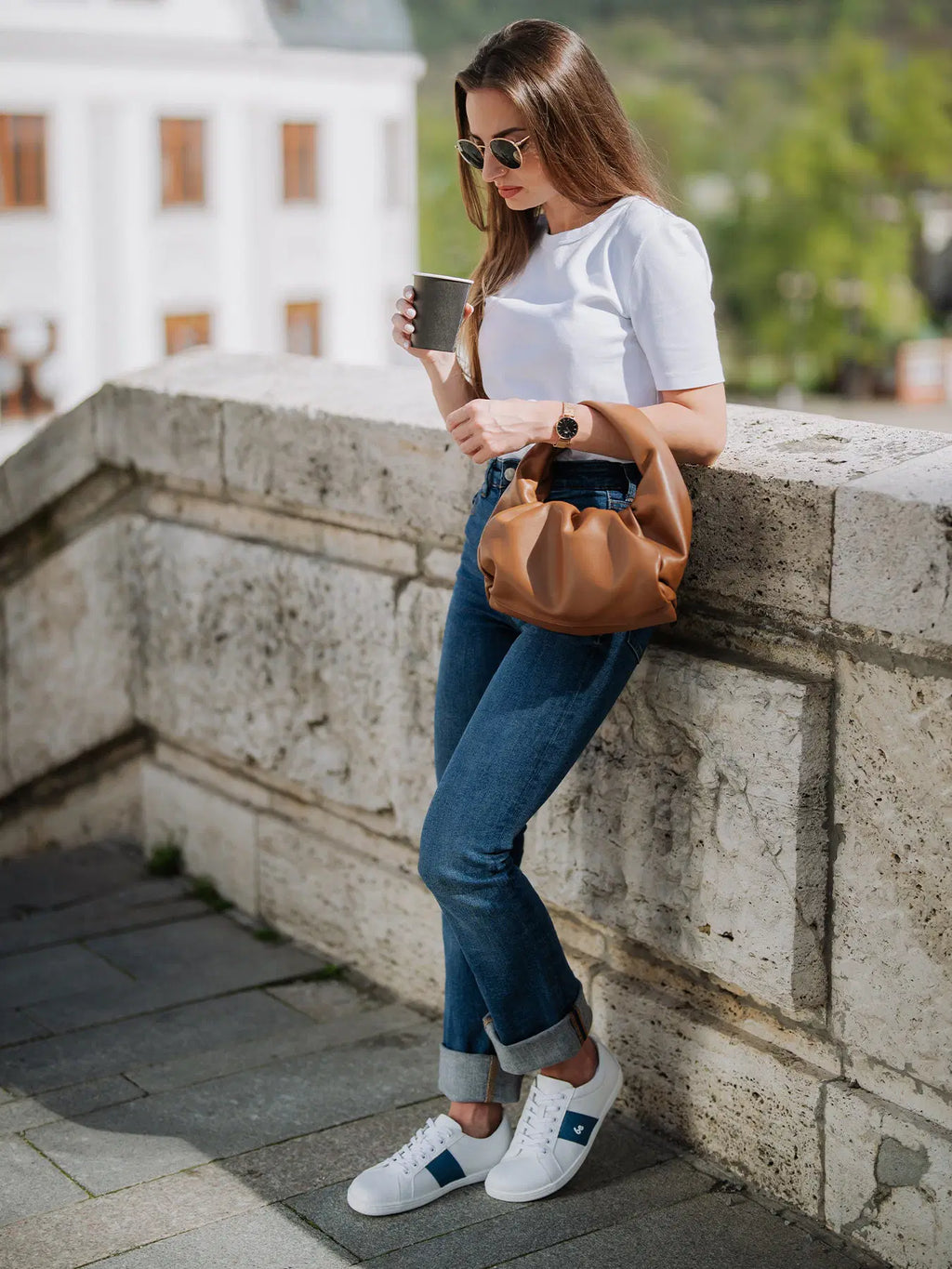 Barfuß-Sneaker Be Lenka Elite – Weiß & Dunkelblau