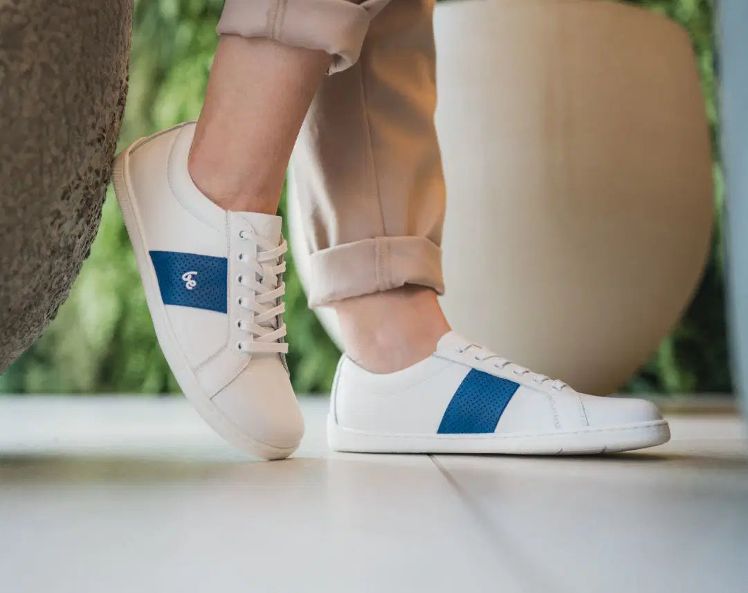 Barfuß-Sneaker Be Lenka Elite – Weiß & Dunkelblau