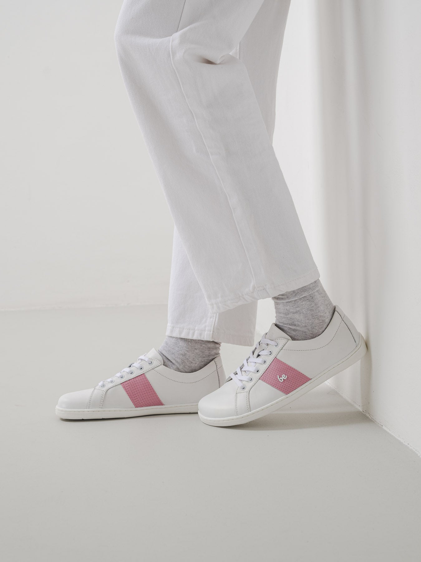 Barfuß Sneaker Be Lenka Elite - Weiß & Rosa